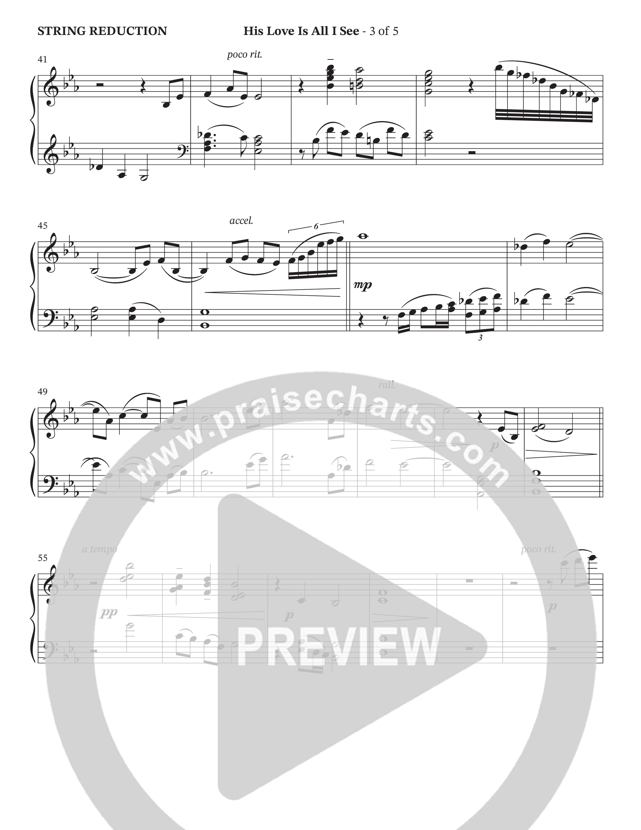 His Love Is All I See (Choral Anthem SATB) String Reduction (The Brooklyn Tabernacle Choir / Arr. Carol Cymbala / Orch. J. Daniel Smith)