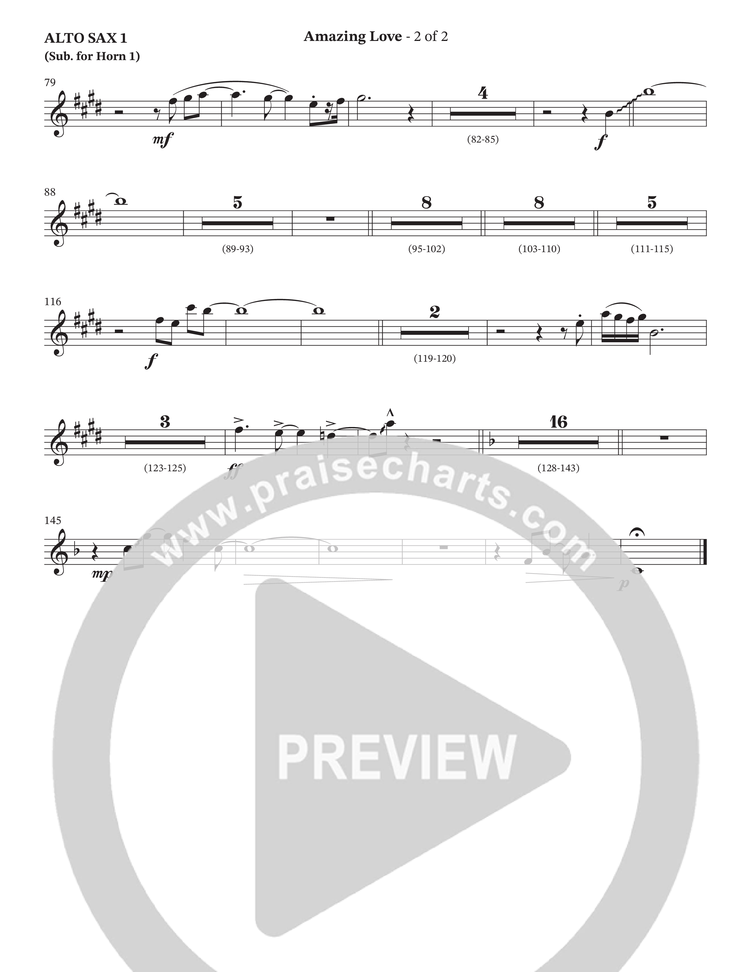 Amazing Love (Choral Anthem SATB) Alto Sax (The Brooklyn Tabernacle Choir / Arr. Carol Cymbala / Arr. Jason Webb)