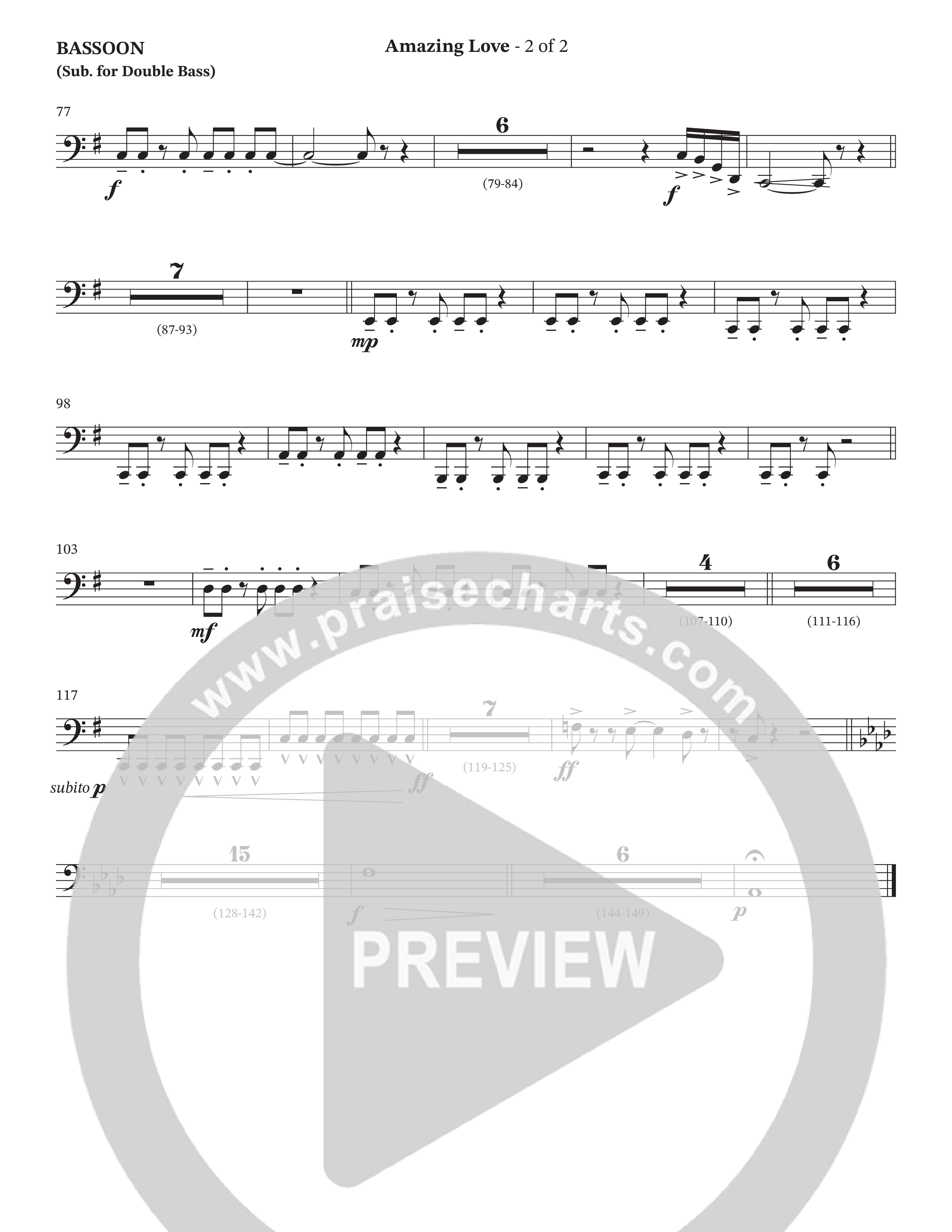 Amazing Love (Choral Anthem SATB) Bassoon (The Brooklyn Tabernacle Choir / Arr. Carol Cymbala / Arr. Jason Webb)