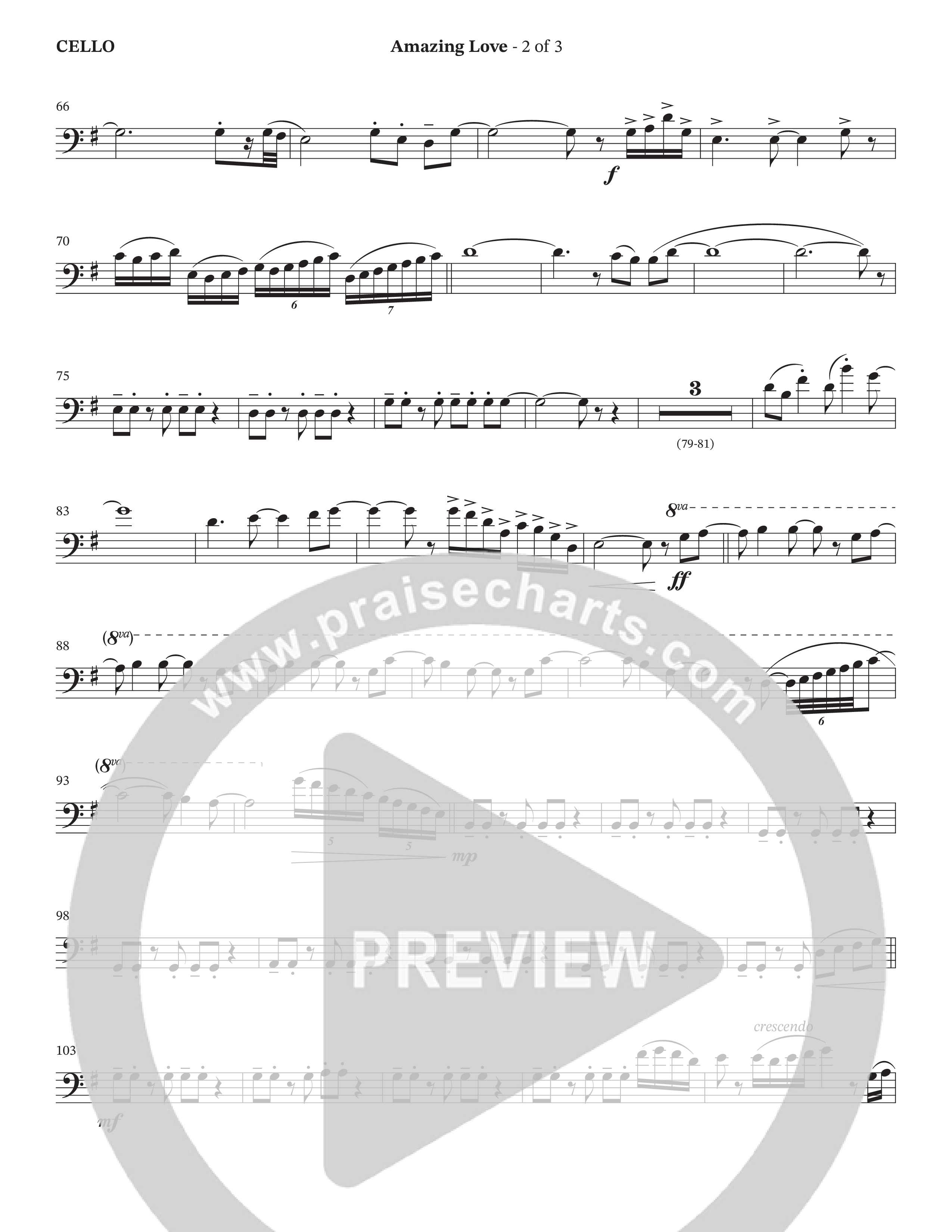 Amazing Love (Choral Anthem SATB) Cello (The Brooklyn Tabernacle Choir / Arr. Carol Cymbala / Arr. Jason Webb)