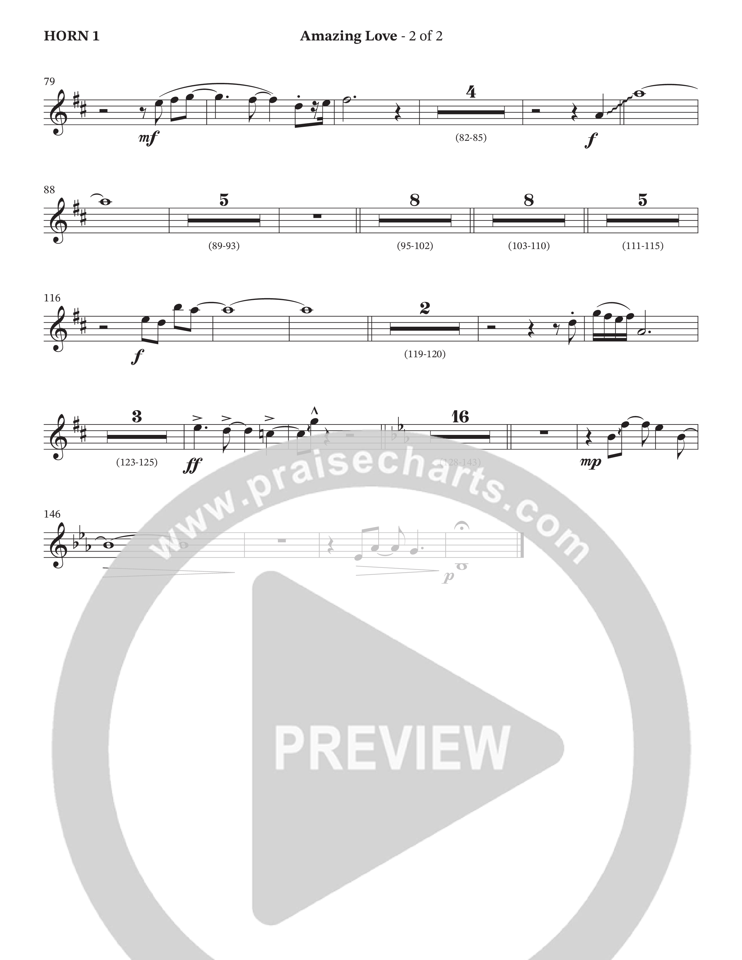 Amazing Love (Choral Anthem SATB) French Horn (The Brooklyn Tabernacle Choir / Arr. Carol Cymbala / Arr. Jason Webb)