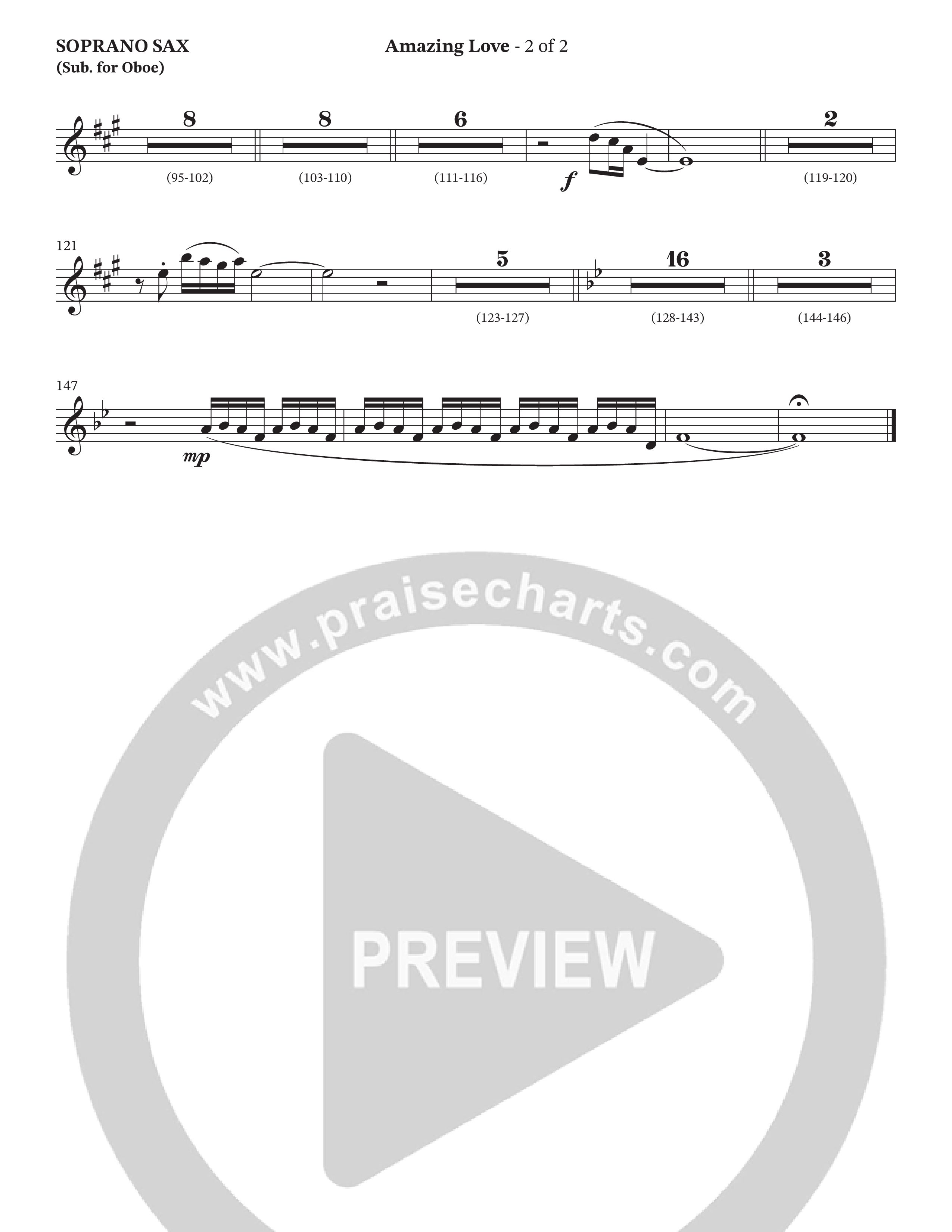 Amazing Love (Choral Anthem SATB) Soprano Sax (The Brooklyn Tabernacle Choir / Arr. Carol Cymbala / Arr. Jason Webb)