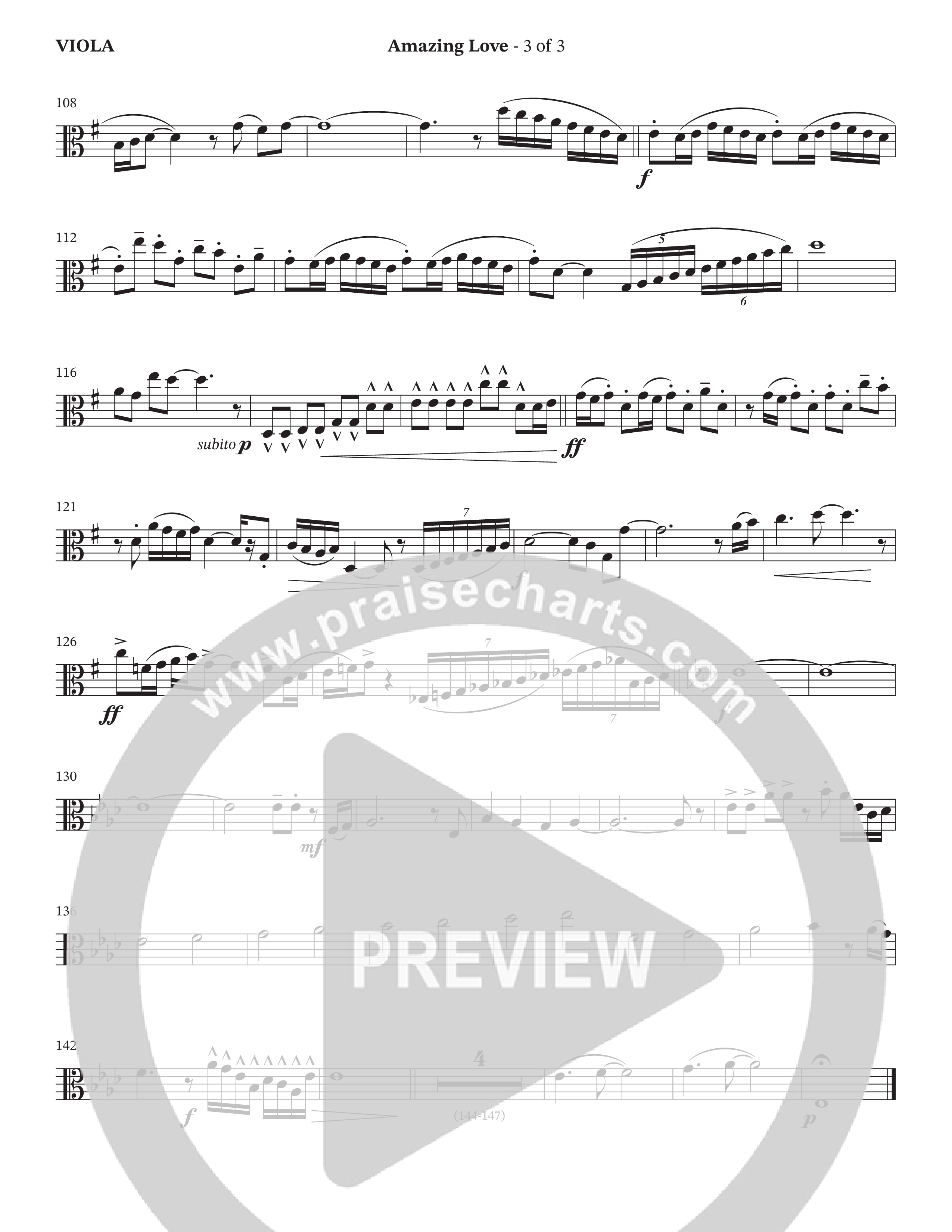 Amazing Love (Choral Anthem SATB) Viola (The Brooklyn Tabernacle Choir / Arr. Carol Cymbala / Arr. Jason Webb)