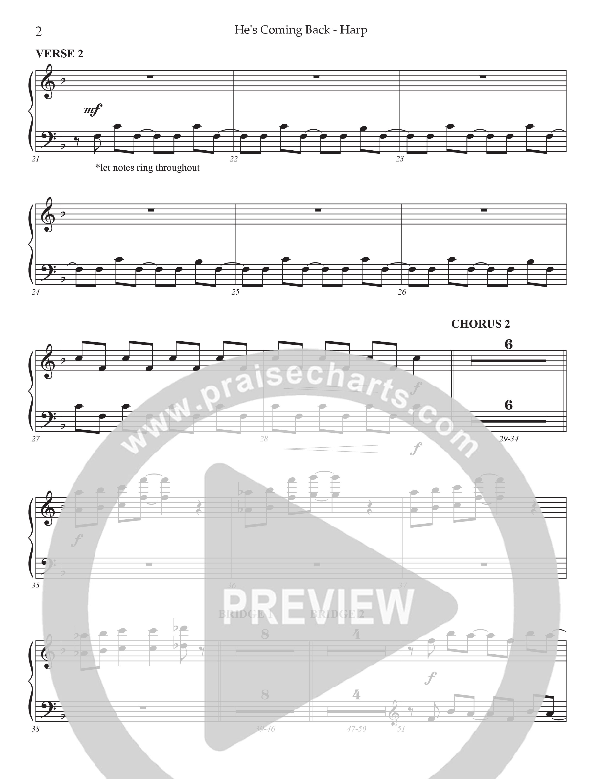 He's Coming Back (Choral Anthem SATB) Harp (Prestonwood Worship / Arr. Jonathan Walker)