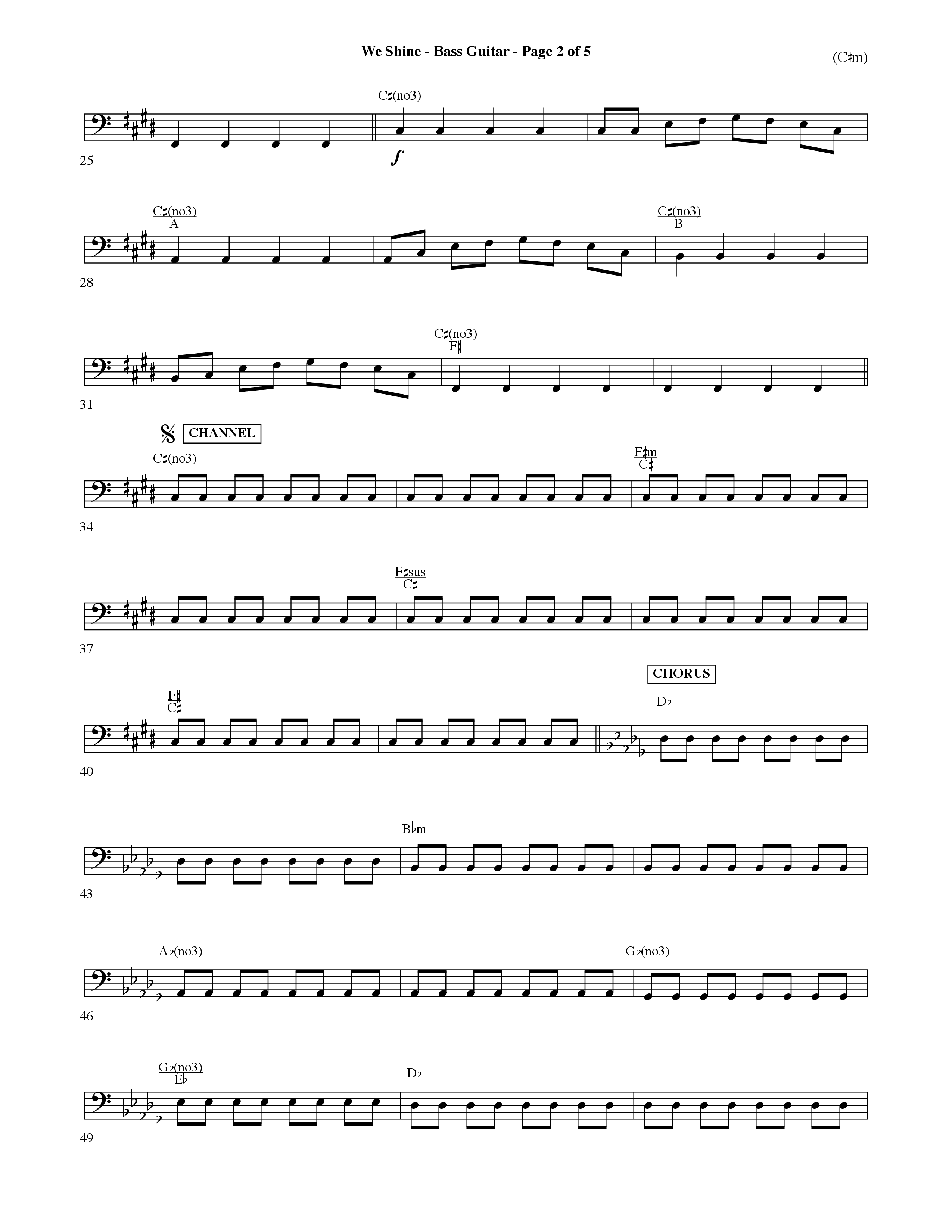 We Shine (Choral Anthem SATB) Guitar (Word Music Choral / Orch. Ric Domenico)