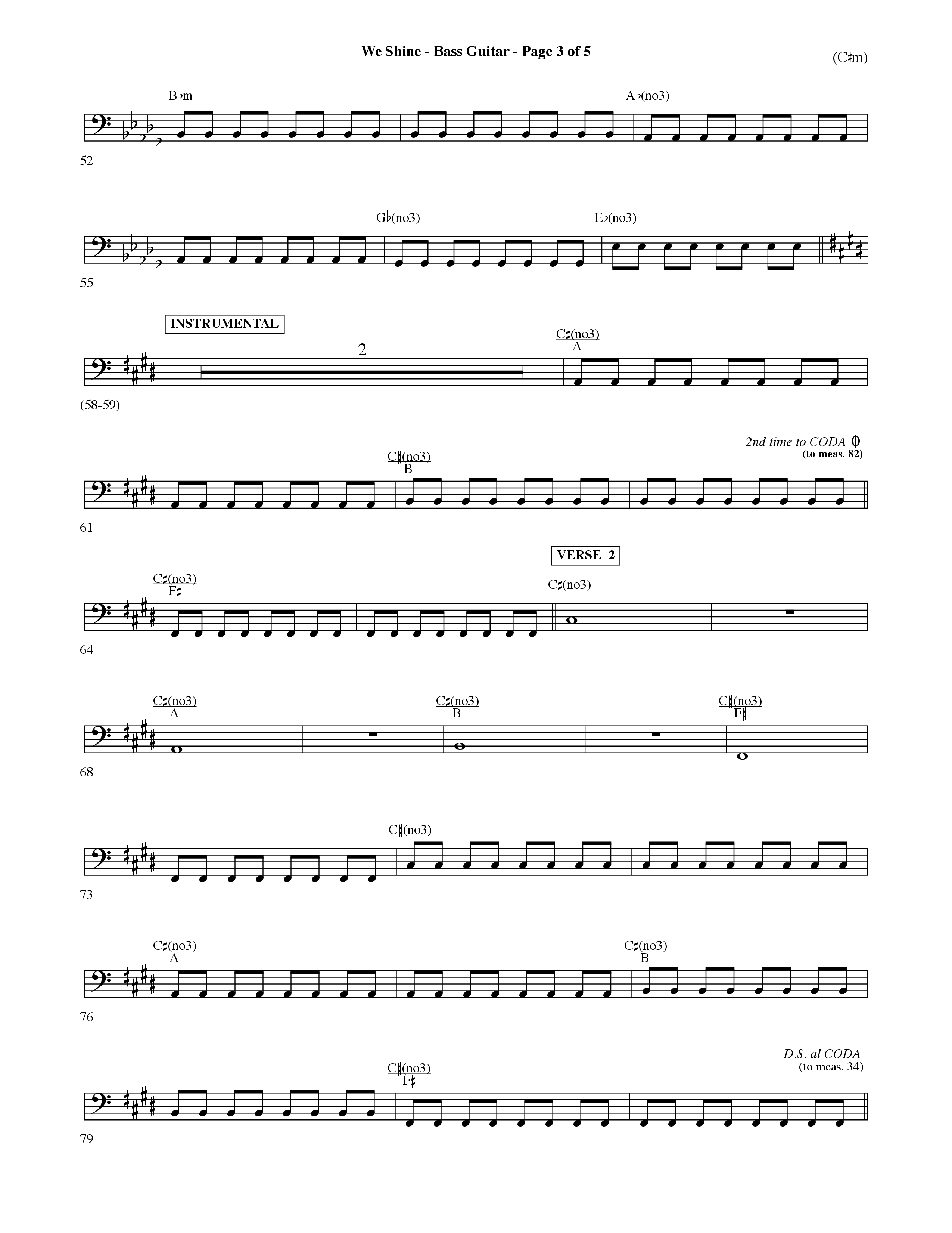 We Shine (Choral Anthem SATB) Guitar (Word Music Choral / Orch. Ric Domenico)