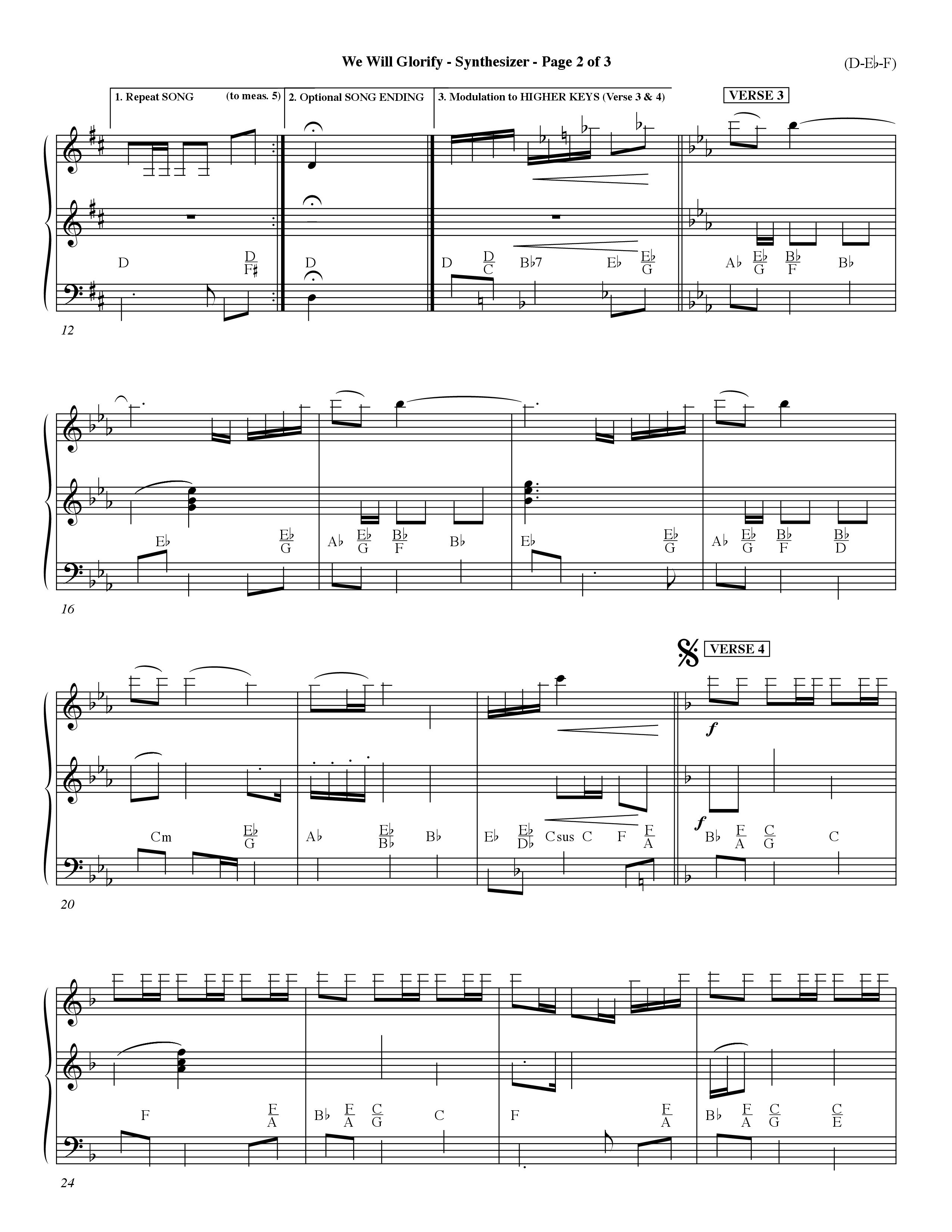 We Will Glorify (Choral Anthem SATB) Synth (Word Music Choral / Orch. Dave Williamson / Orch. Andrew High)