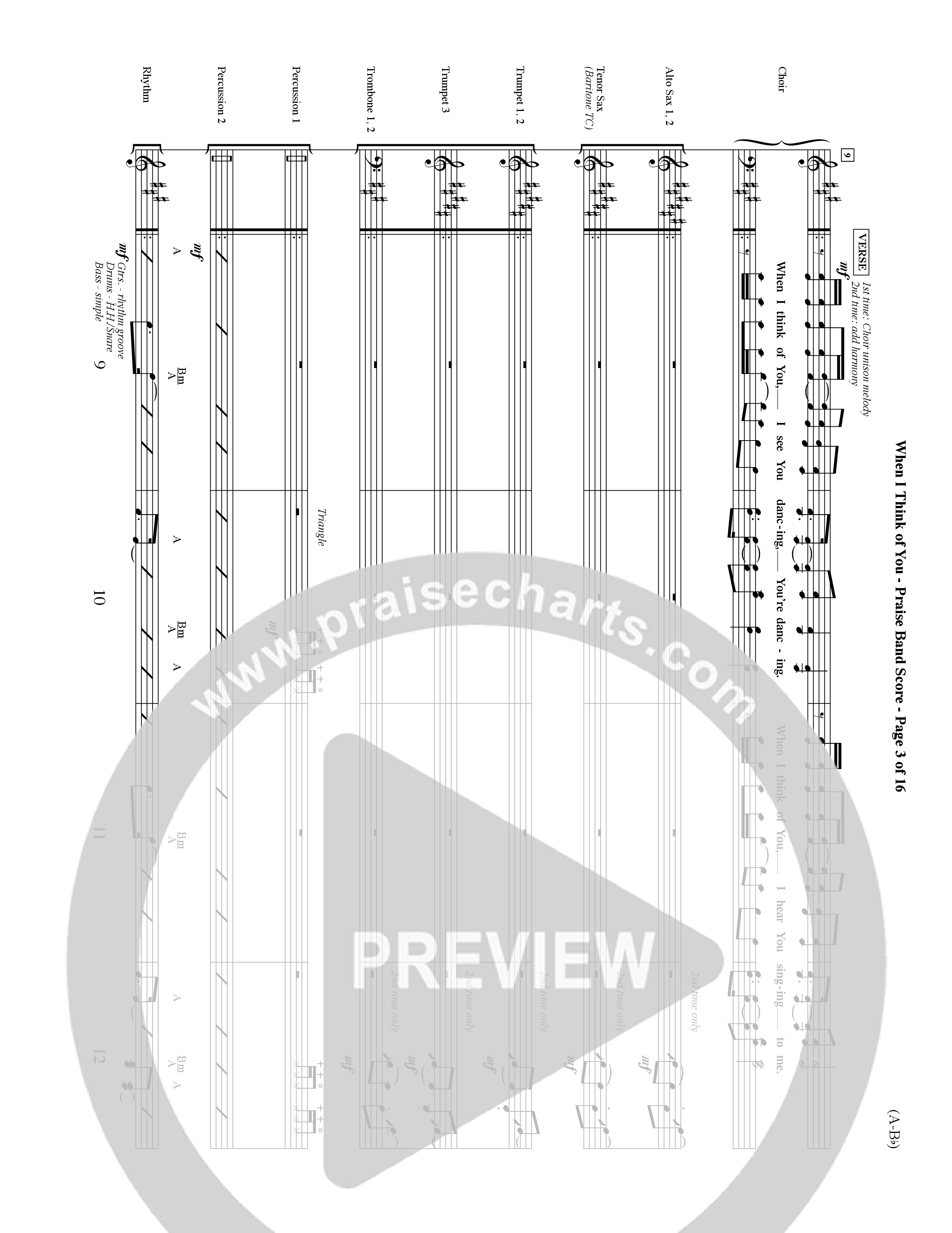 When I Think Of You (Choral Anthem SATB) Conductor's Score (Word Music Choral / Orch. David Shipps)