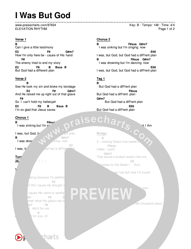I Was But God Chords & Lyrics (ELEVATION RHYTHM)