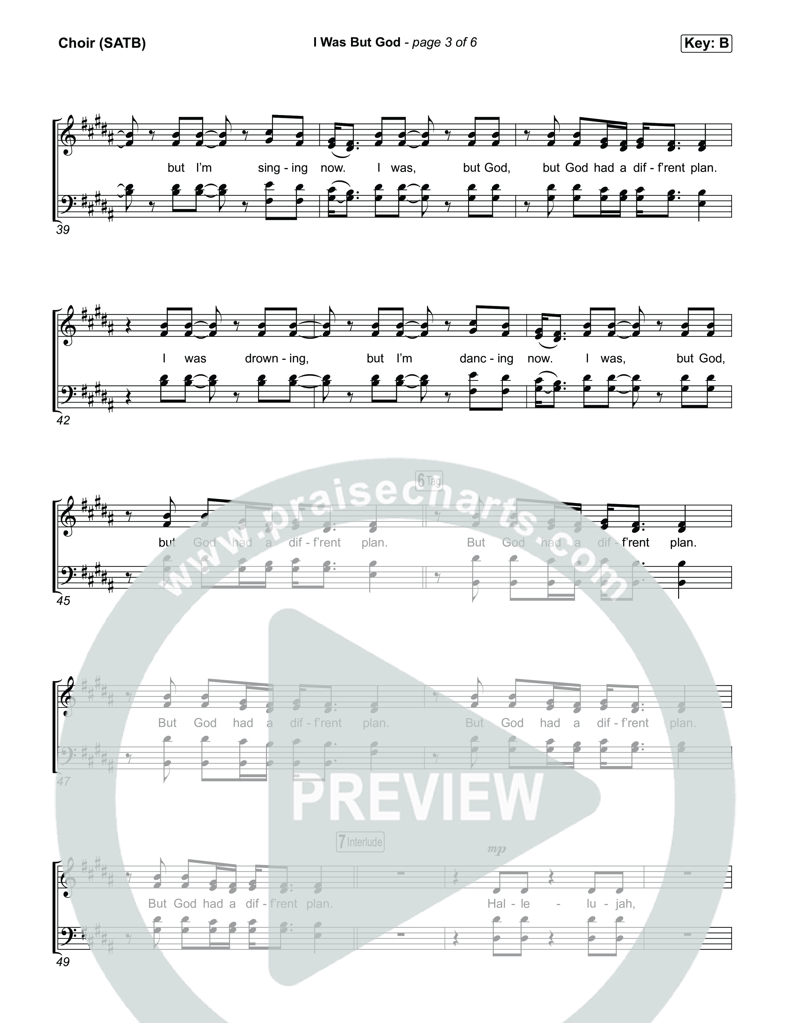 I Was But God Choir Sheet (SATB) (ELEVATION RHYTHM)