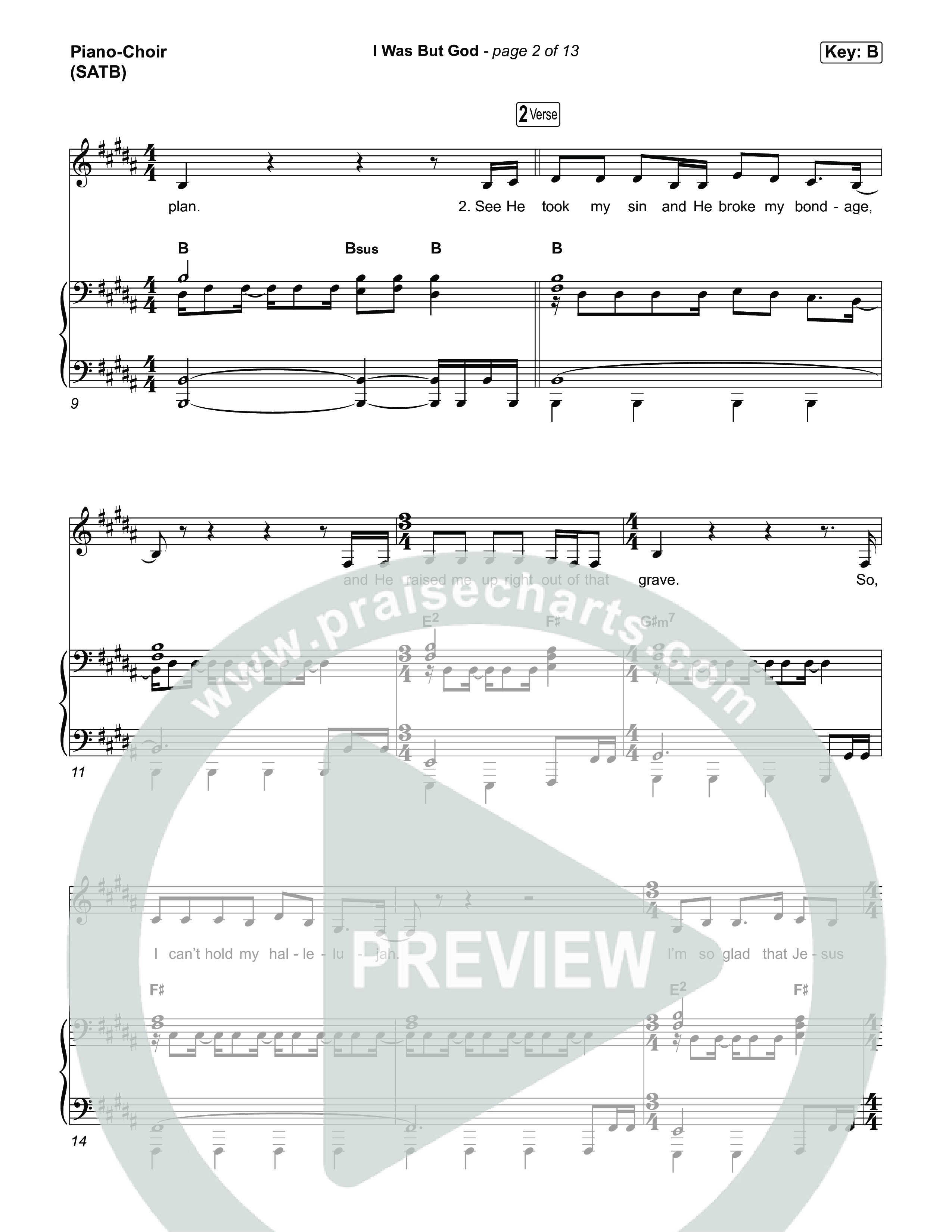 I Was But God Piano/Vocal (SATB) (ELEVATION RHYTHM)