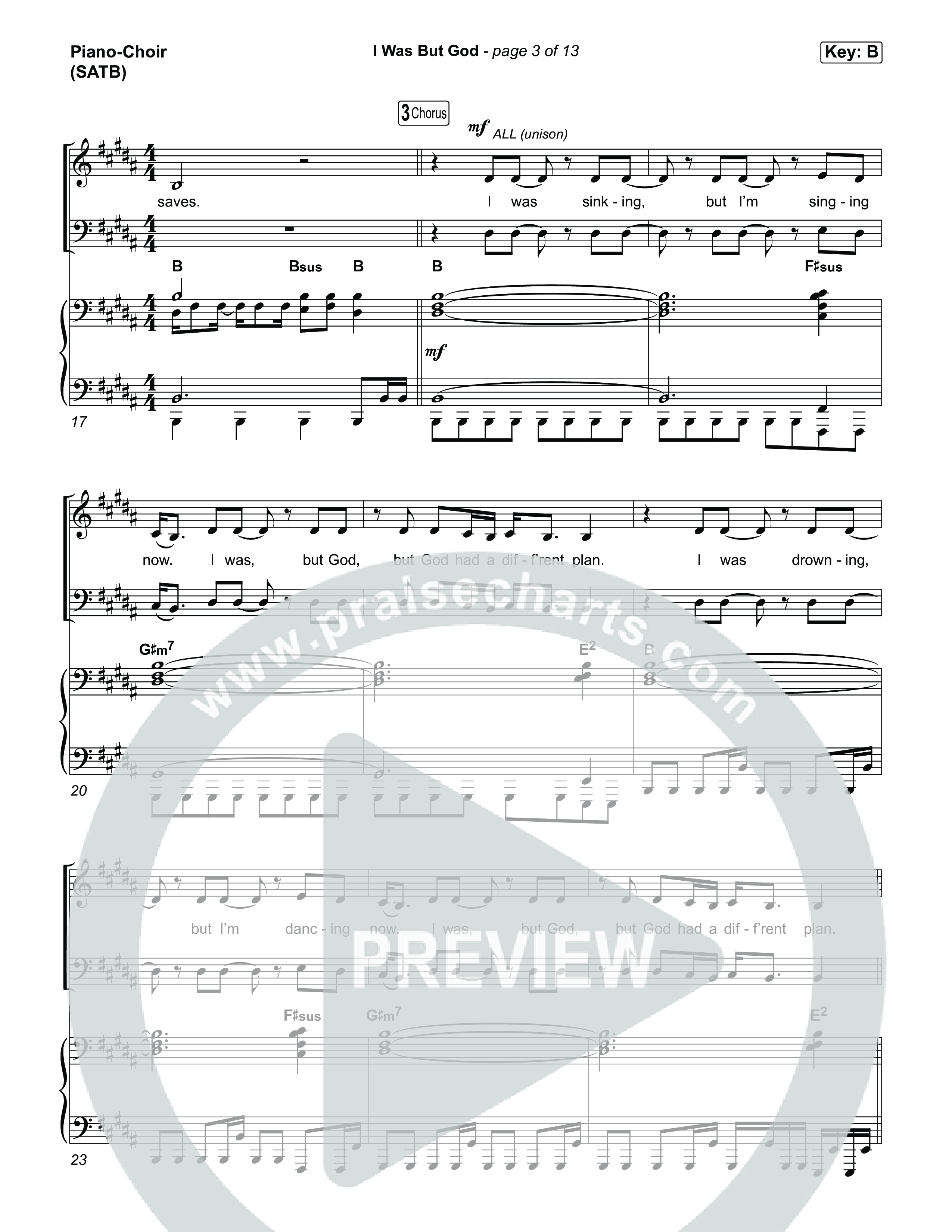I Was But God Piano/Vocal (SATB) (ELEVATION RHYTHM)