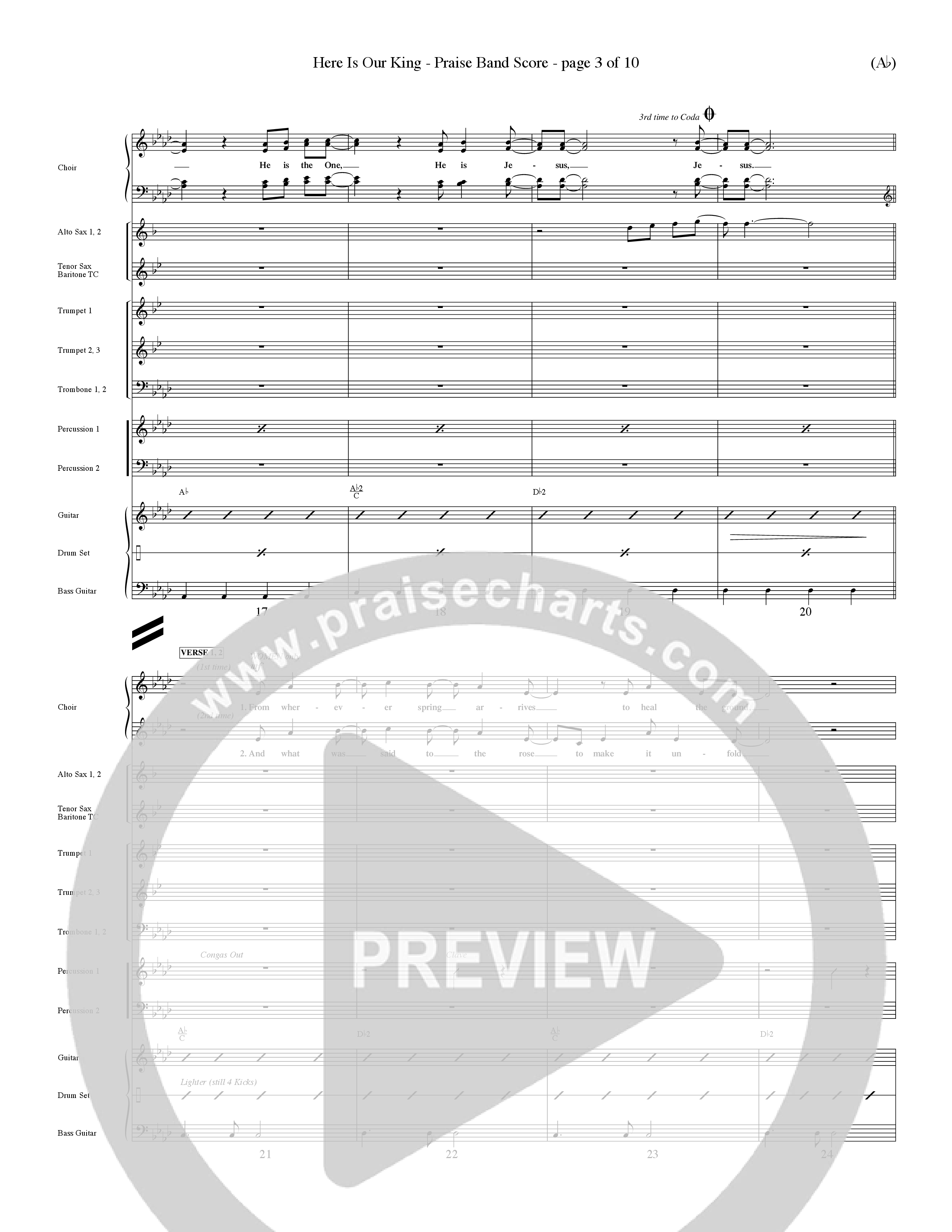 Here Is Our King (Choral Anthem SATB) Conductor's Score (Word Music Choral / Orch. Dave Williamson)