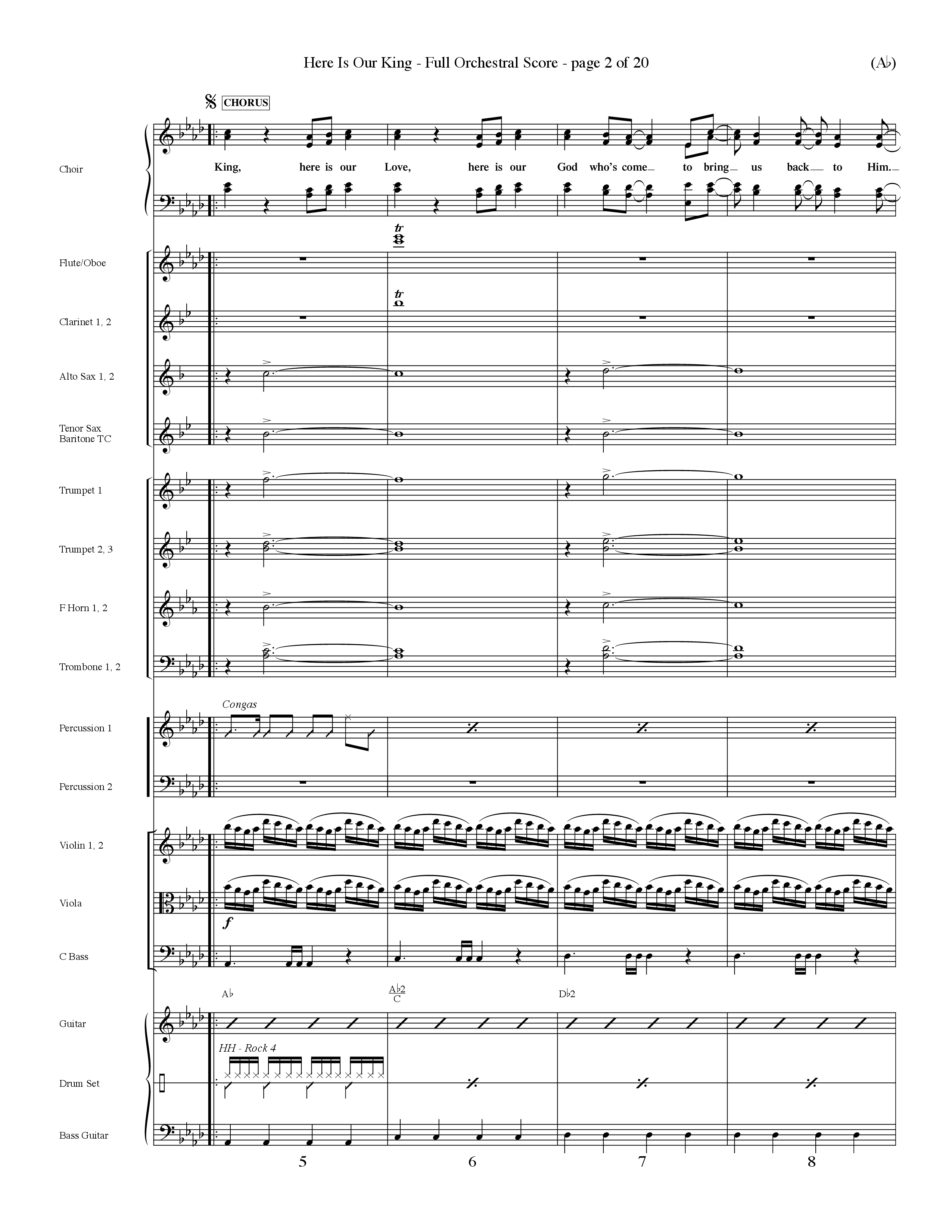 Here Is Our King (Choral Anthem SATB) Orchestration (Word Music Choral / Orch. Dave Williamson)