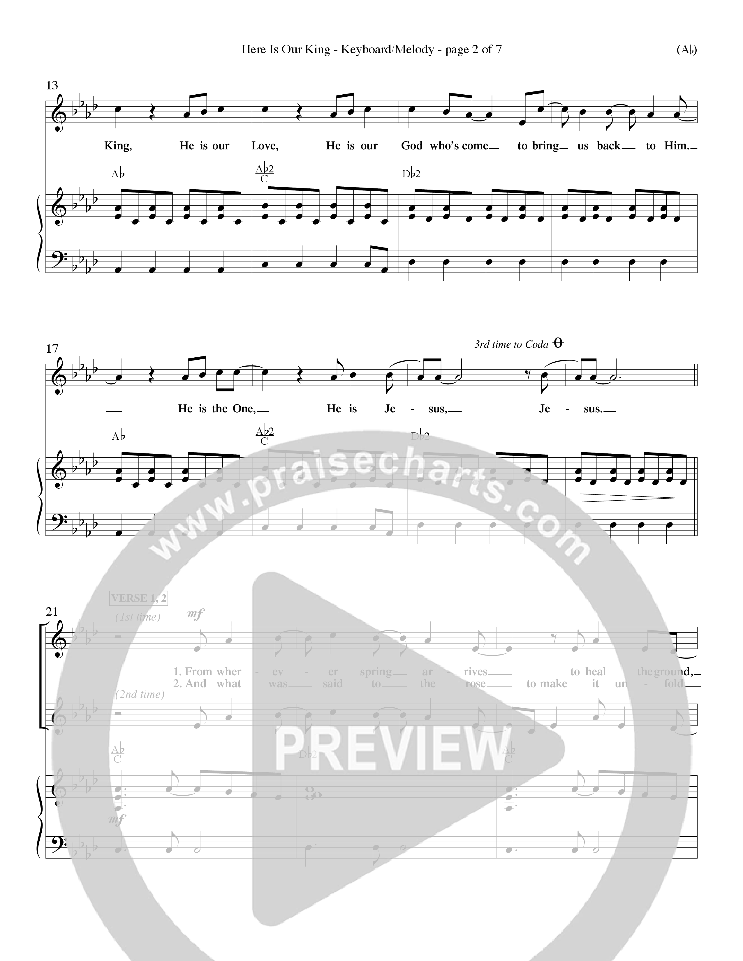 Here Is Our King (Choral Anthem SATB) Keyboard/Vocal (SATB) (Word Music Choral / Orch. Dave Williamson)