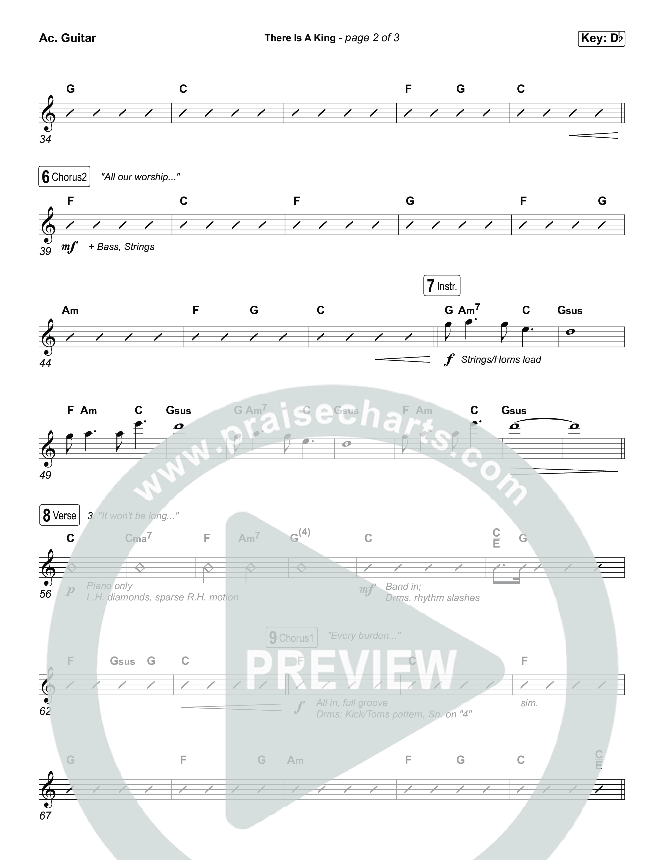 There Is A King (Choral/SATB) Acoustic Guitar (Travis Cottrell / Arr. Mason Brown)