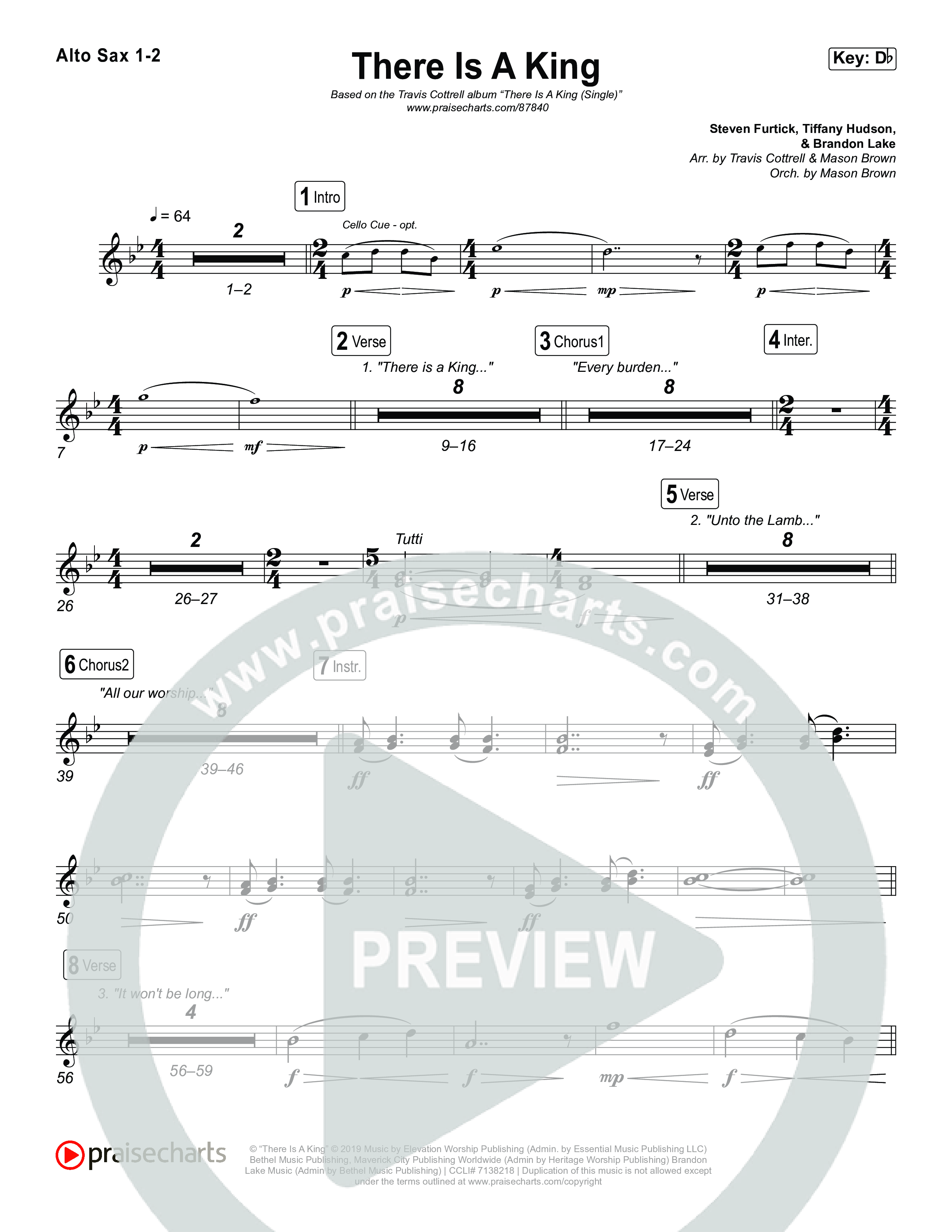 There Is A King (Choral/SATB) Sax Pack (Travis Cottrell / Arr. Mason Brown)