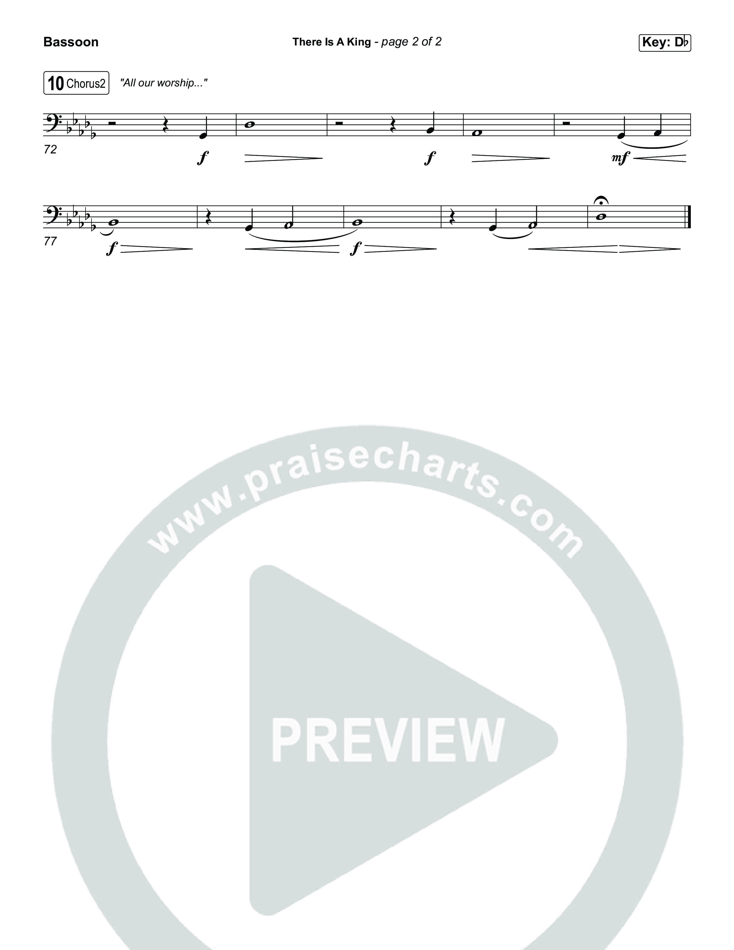 There Is A King (Choral/SATB) Bassoon (Travis Cottrell / Arr. Mason Brown)