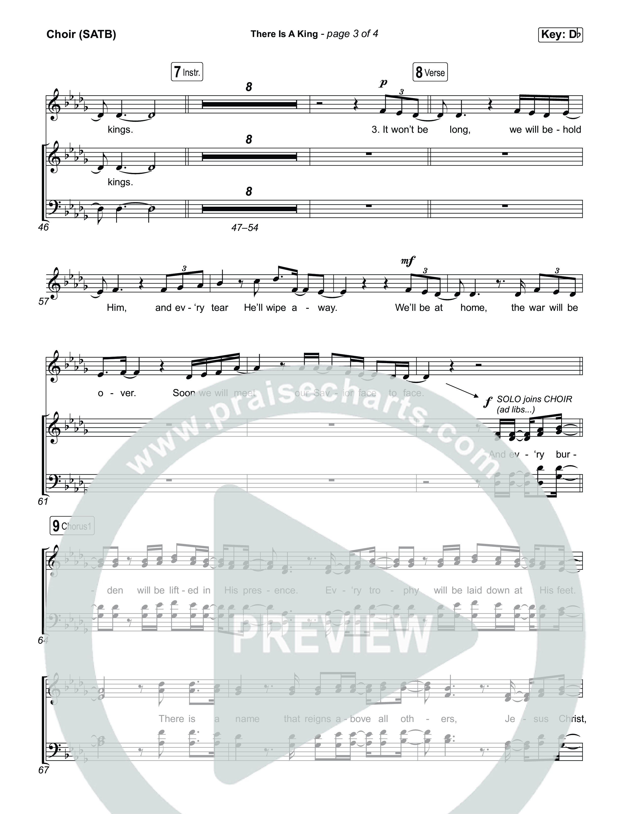 There Is A King (Choral/SATB) Choir Sheet (SATB) (Travis Cottrell / Arr. Mason Brown)