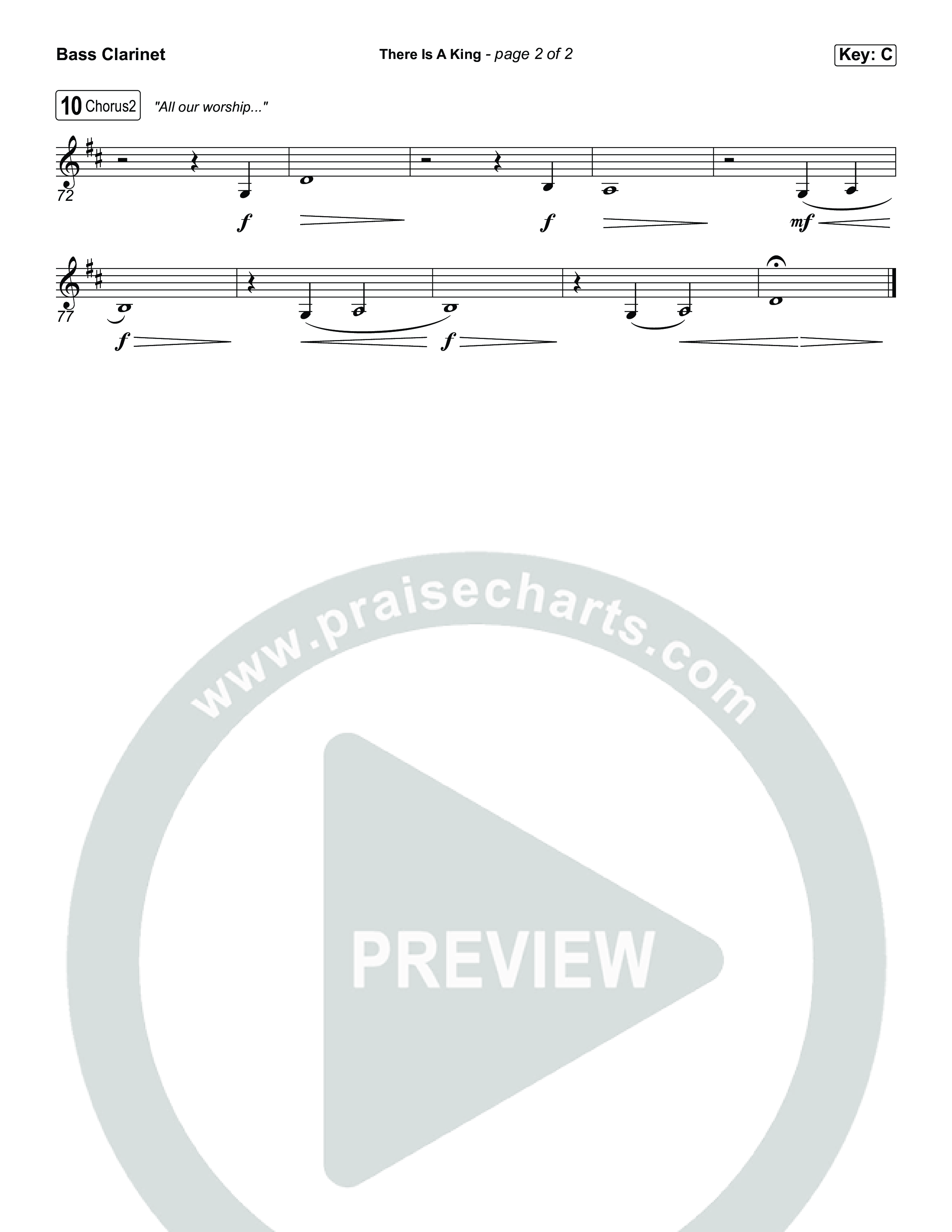 There Is A King (Choral/SATB) Bass Clarinet (Travis Cottrell / Arr. Mason Brown)