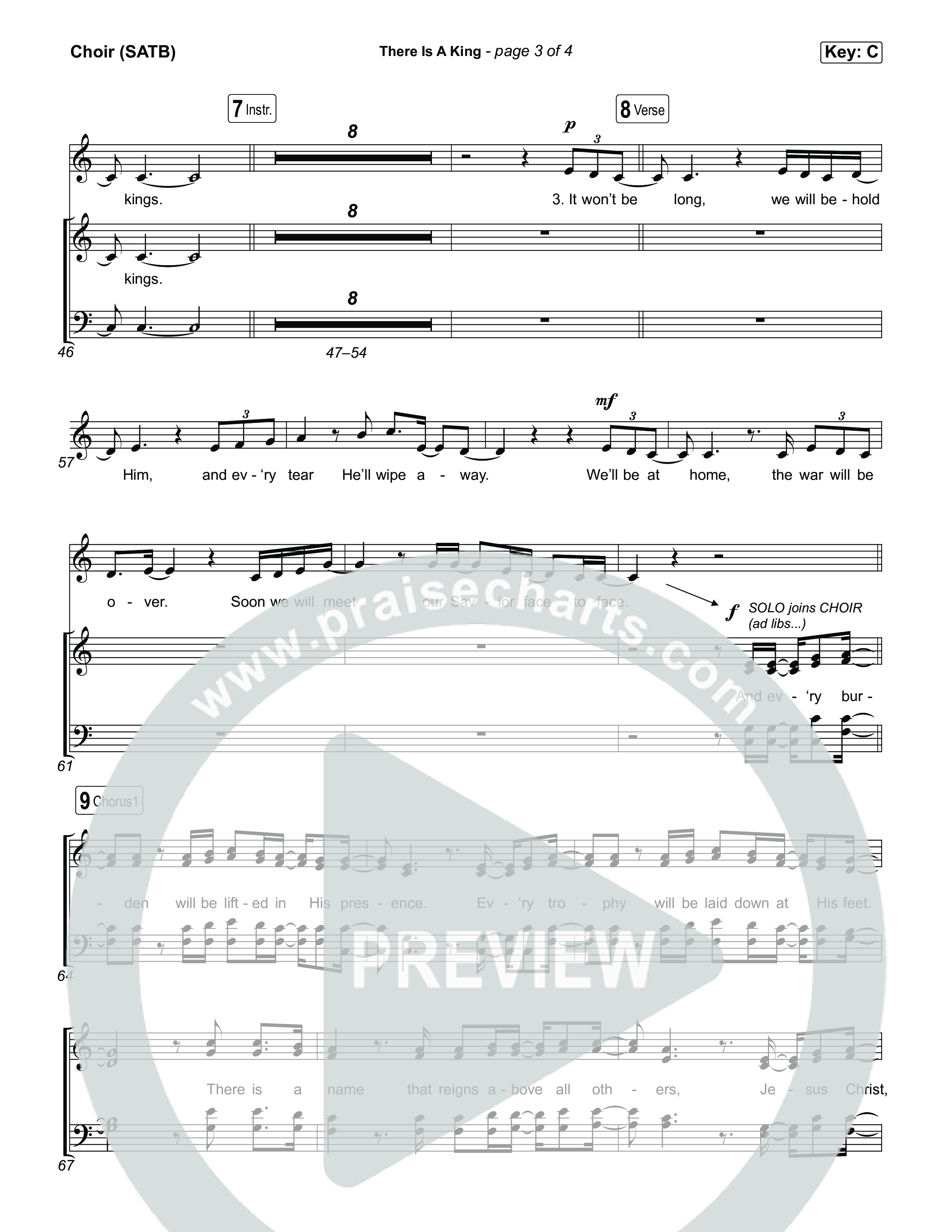 There Is A King (Choral/SATB) Choir Sheet (SATB) (Travis Cottrell / Arr. Mason Brown)