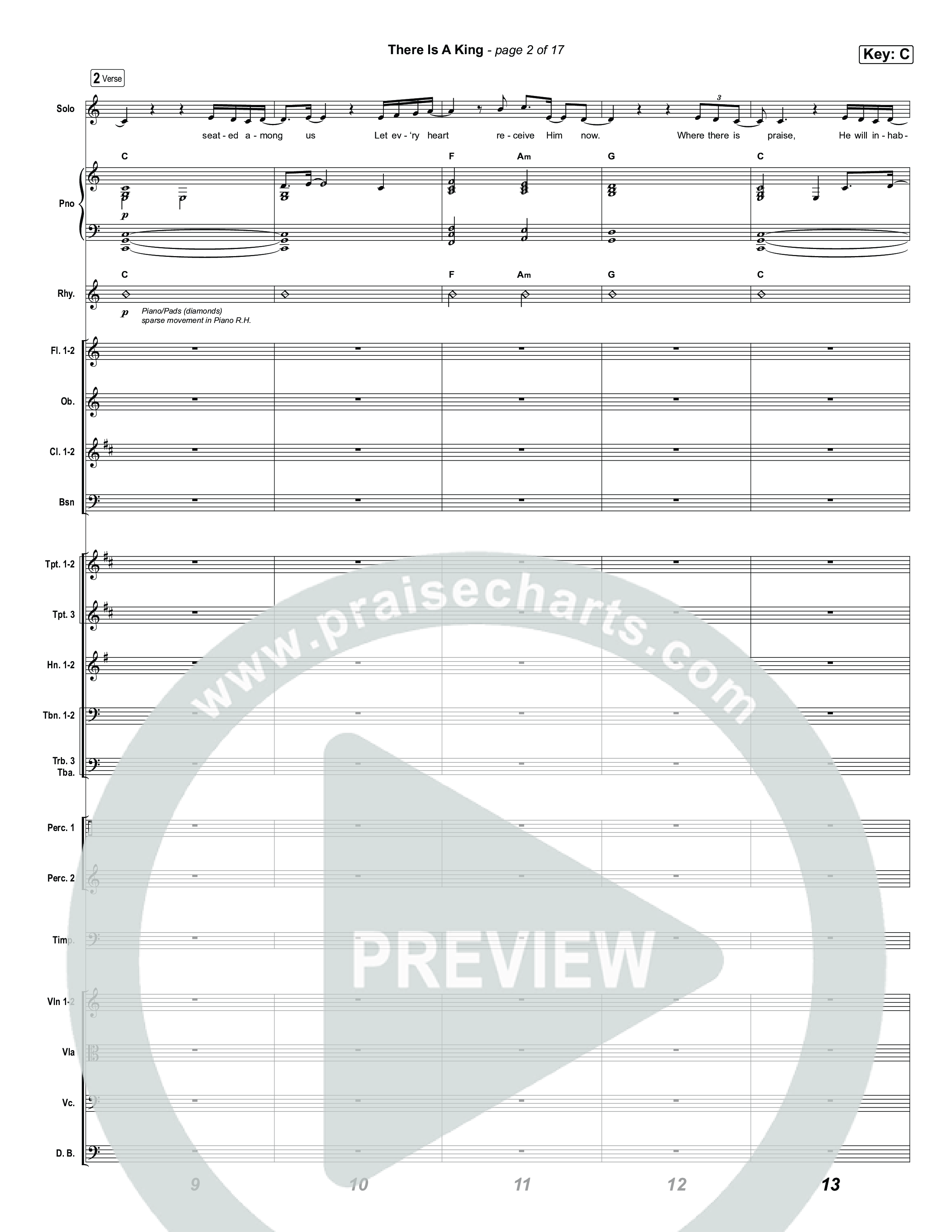 There Is A King (Choral/SATB) Orchestration (Travis Cottrell / Arr. Mason Brown)