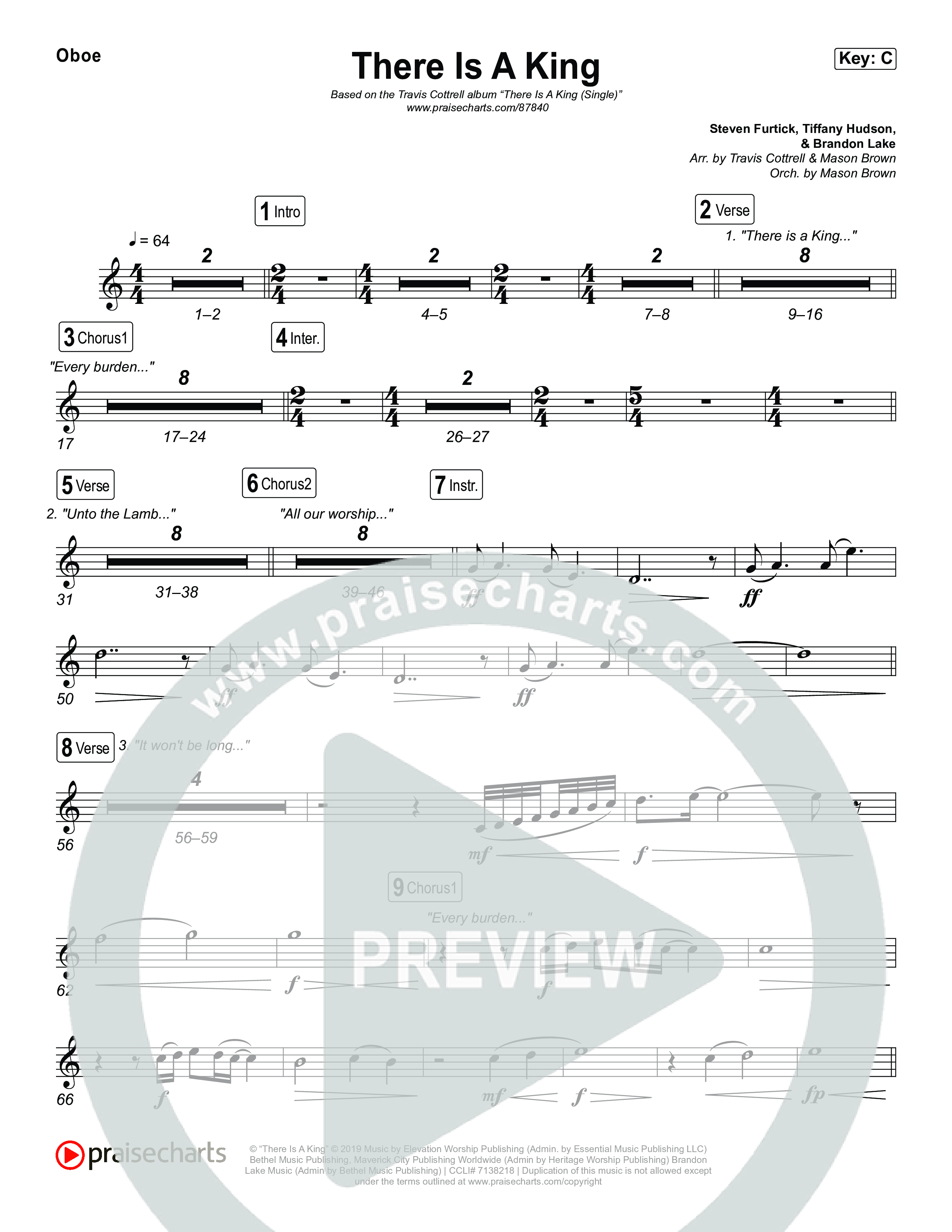 There Is A King (Choral/SATB) Wind Pack (Travis Cottrell / Arr. Mason Brown)