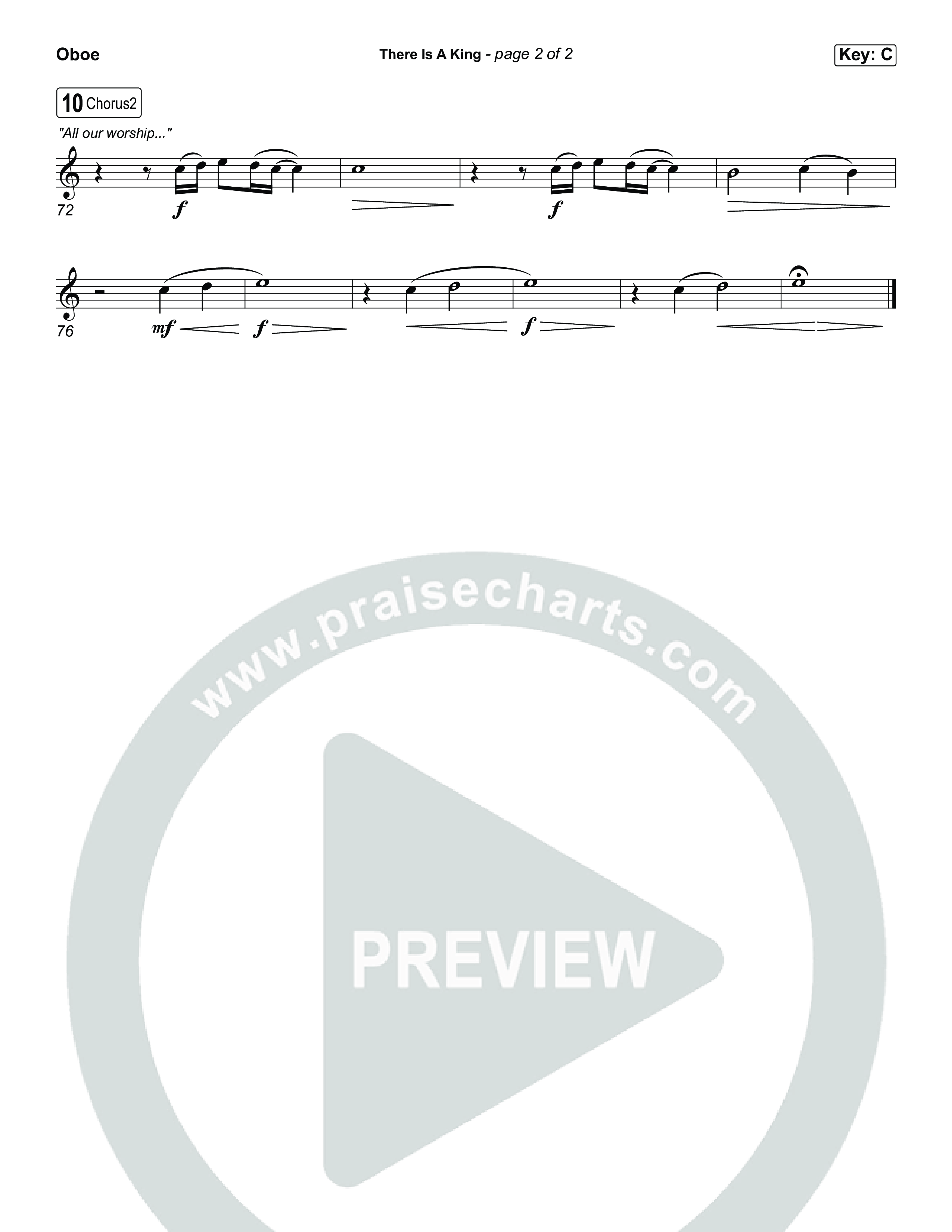 There Is A King (Choral/SATB) Oboe (Travis Cottrell / Arr. Mason Brown)