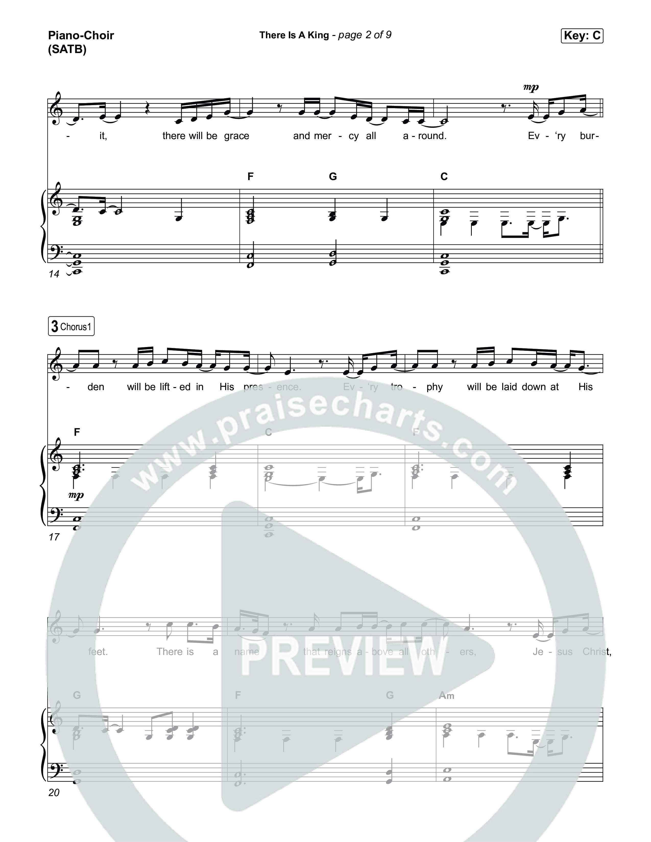 There Is A King (Choral/SATB) Piano/Vocal (SATB) (Travis Cottrell / Arr. Mason Brown)