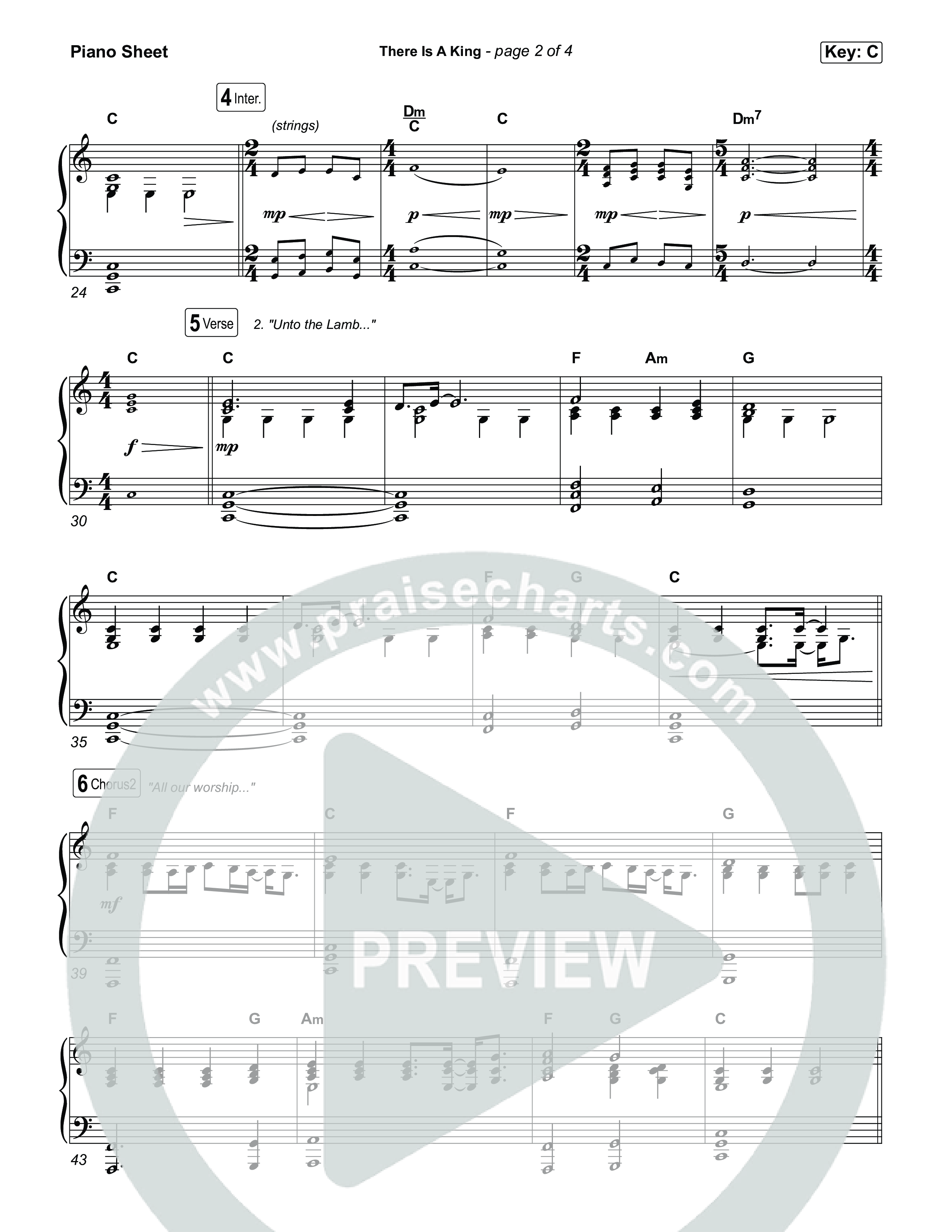 There Is A King (Choral/SATB) Piano Sheet (Travis Cottrell / Arr. Mason Brown)