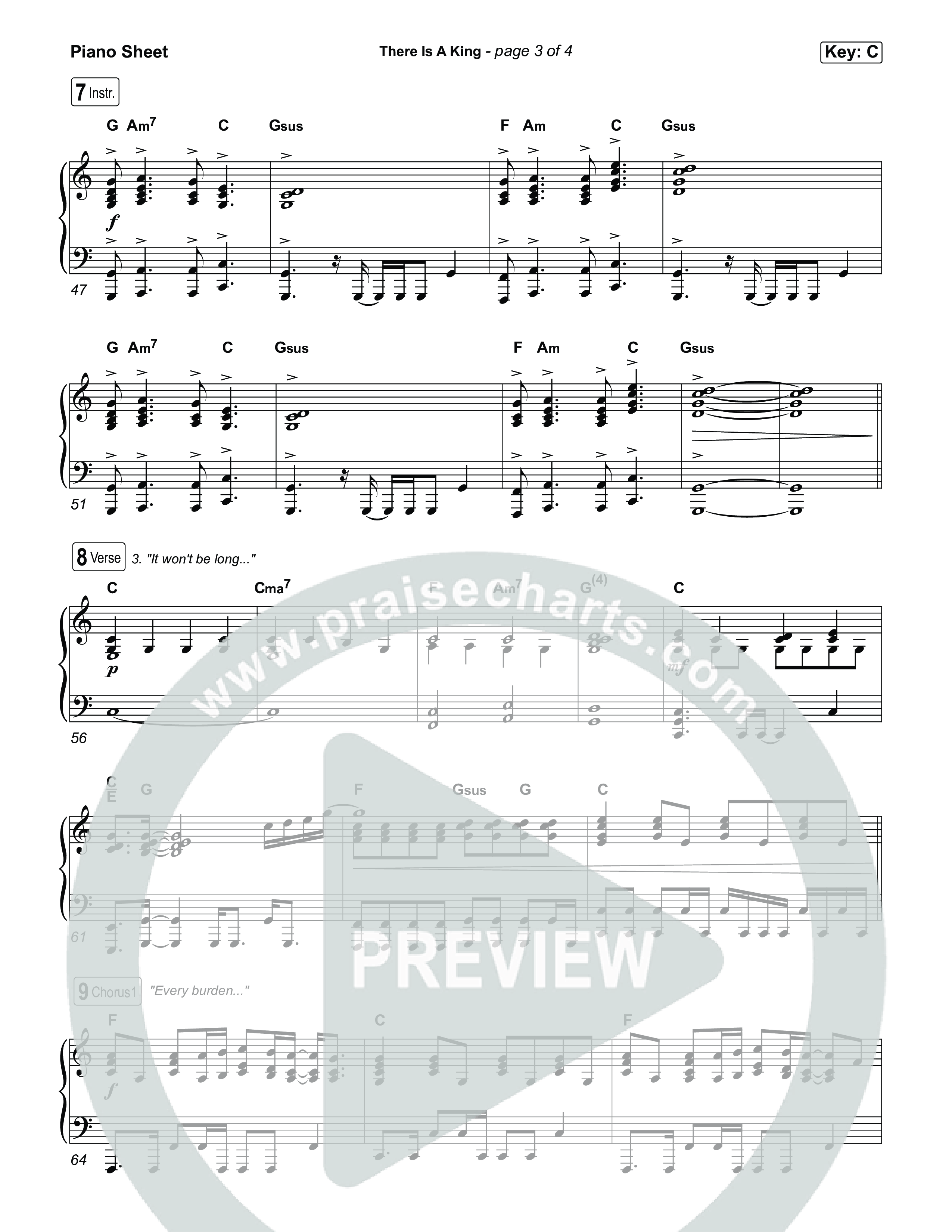 There Is A King (Choral/SATB) Piano Sheet (Travis Cottrell / Arr. Mason Brown)