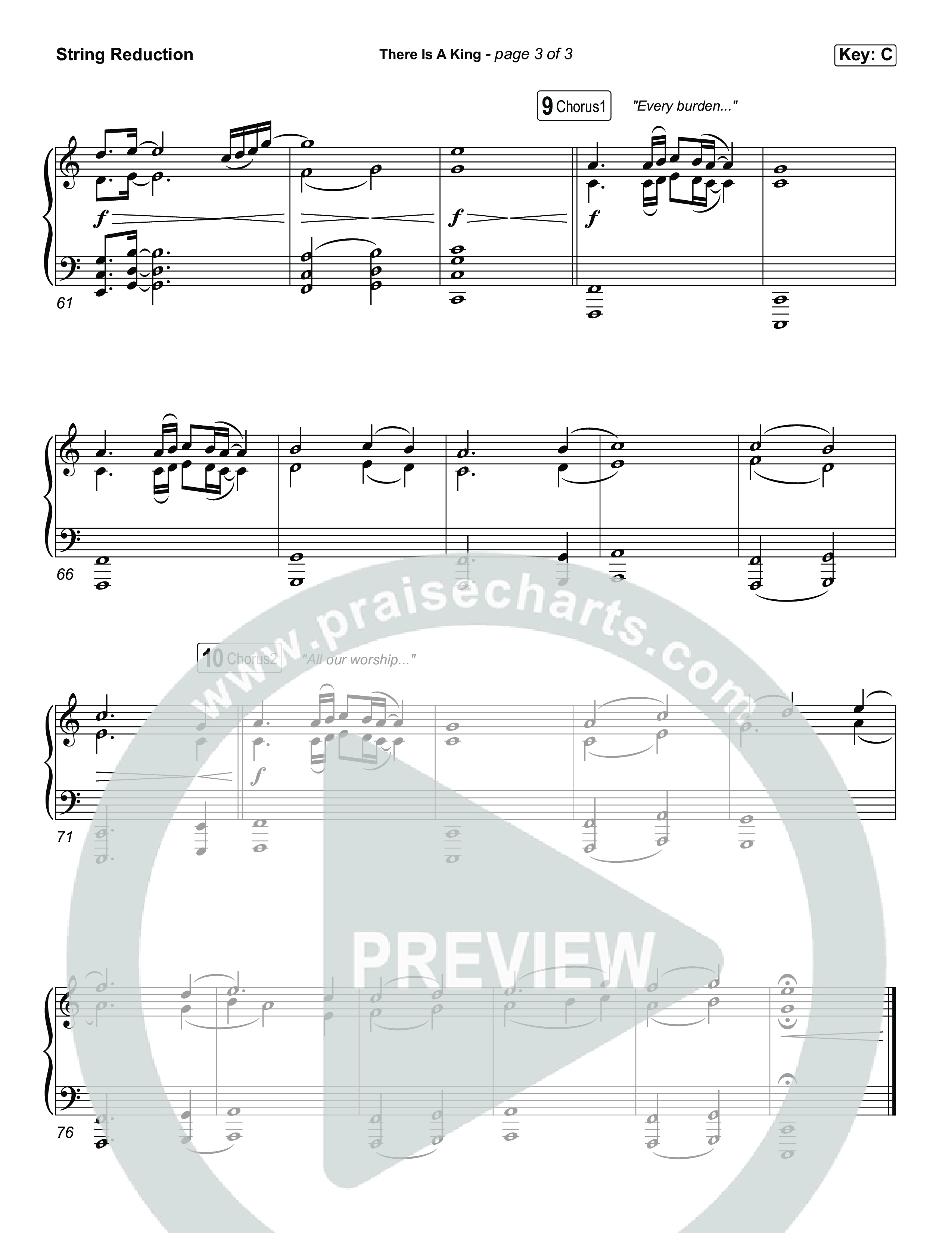 There Is A King (Choral/SATB) String Reduction (Travis Cottrell / Arr. Mason Brown)