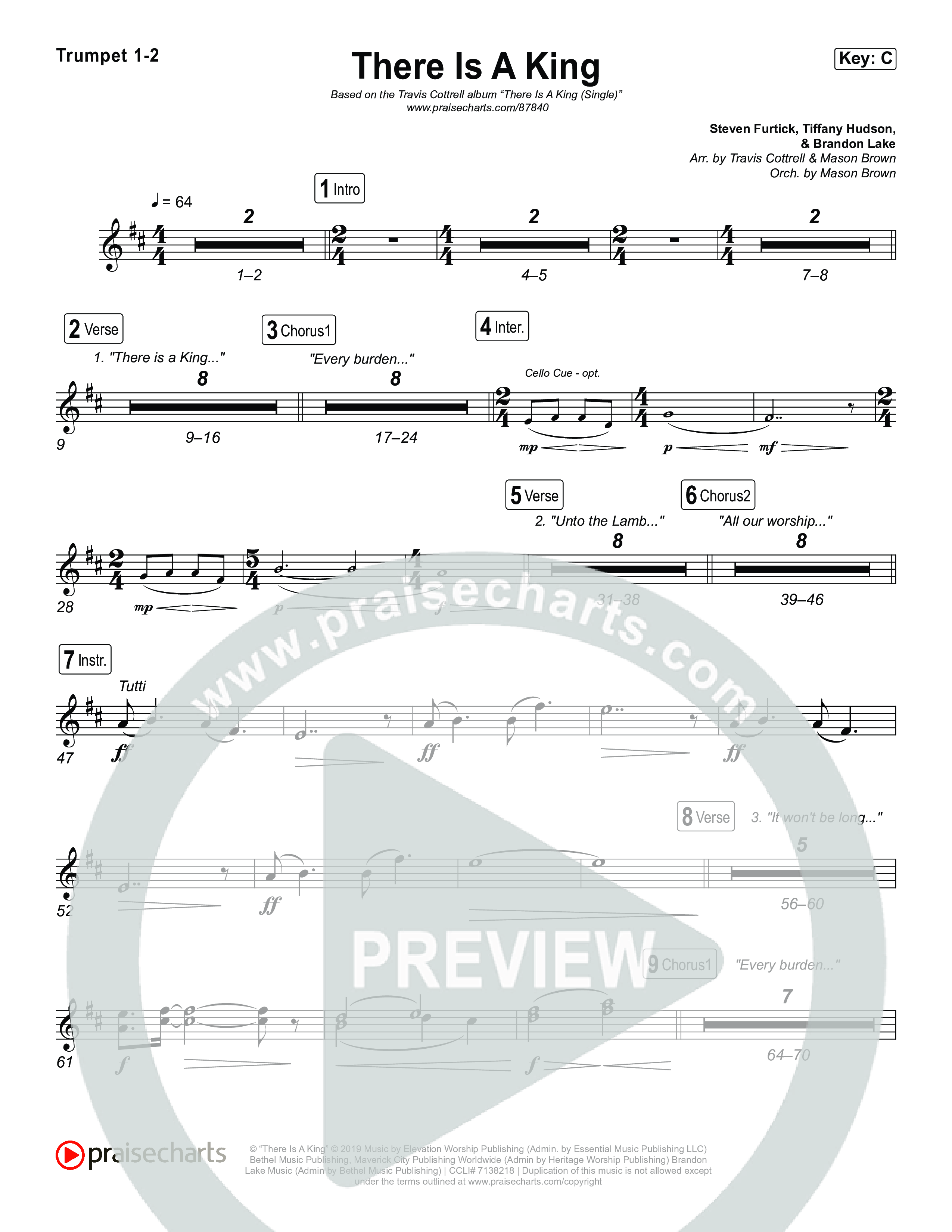 There Is A King (Choral/SATB) Brass Pack (Travis Cottrell / Arr. Mason Brown)