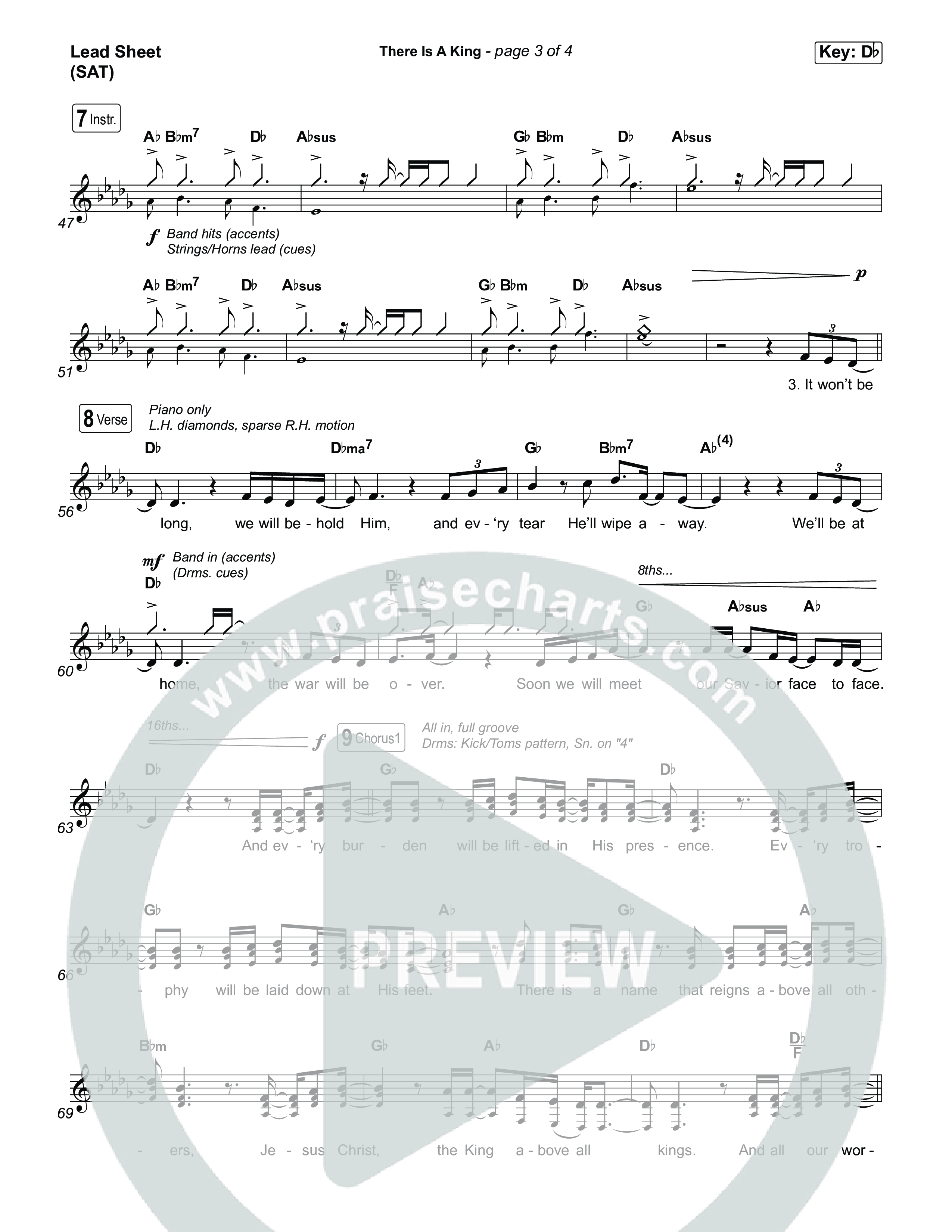 There Is A King (Choral/SATB) Lead Sheet (SAT) (Travis Cottrell / Arr. Mason Brown)