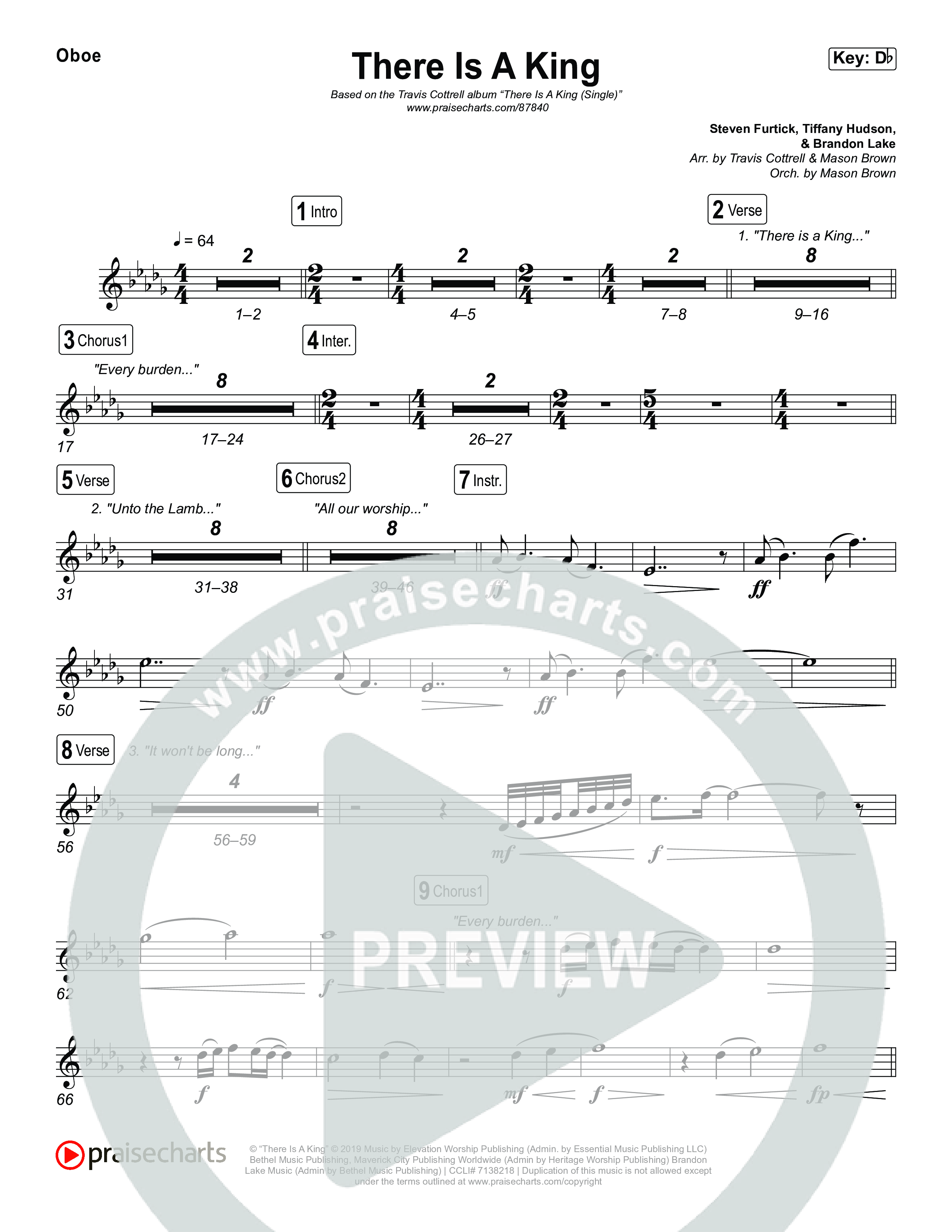 There Is A King (Choral/SATB) Wind Pack (Travis Cottrell / Arr. Mason Brown)