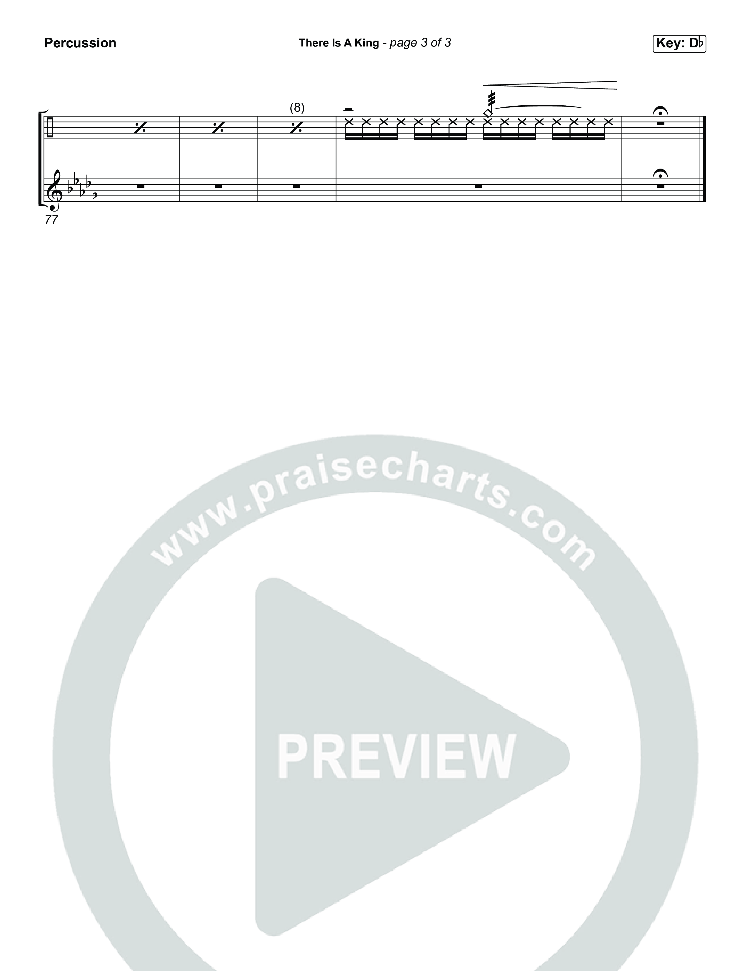 There Is A King (Choral/SATB) Percussion (Travis Cottrell / Arr. Mason Brown)