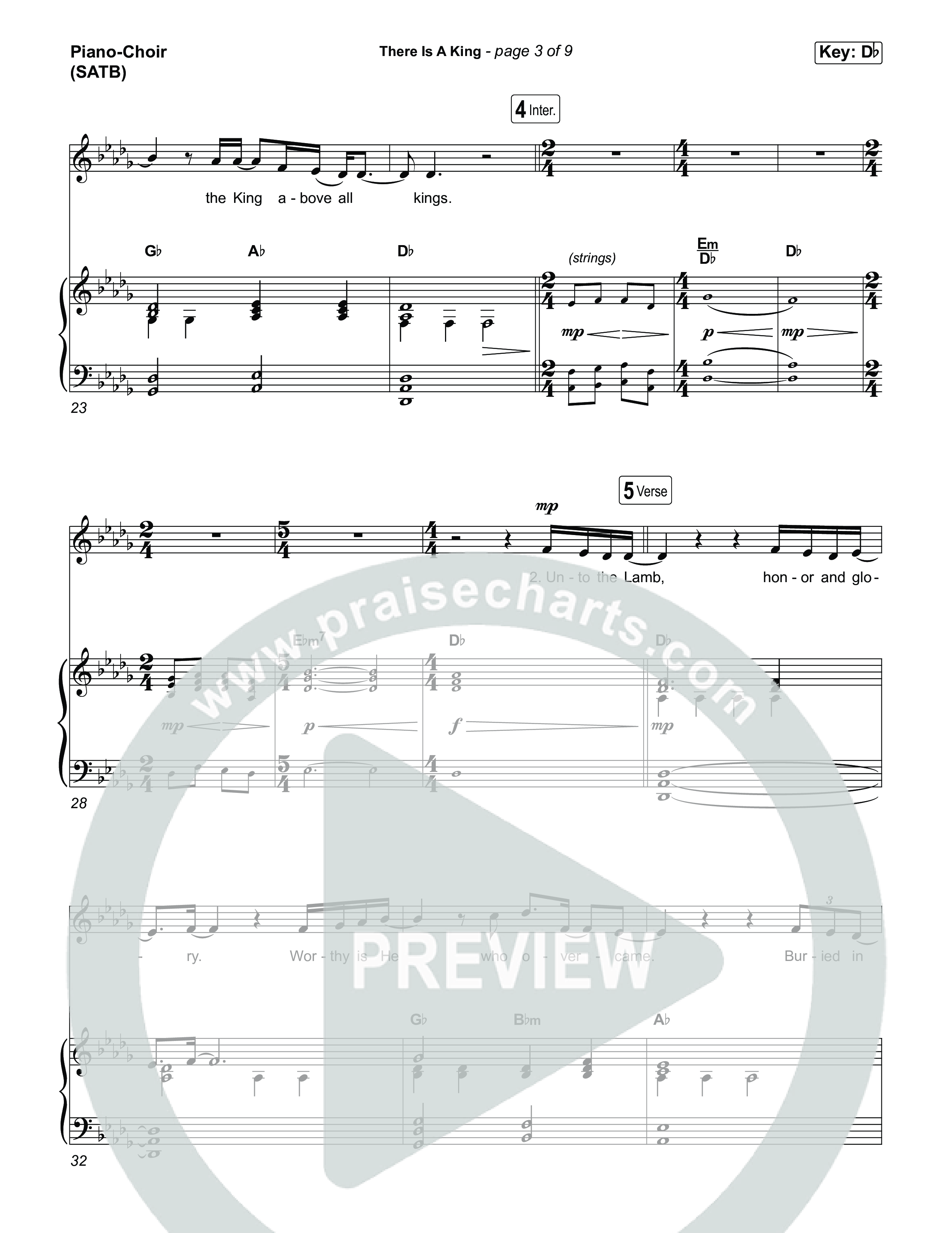 There Is A King (Choral/SATB) Piano/Vocal (SATB) (Travis Cottrell / Arr. Mason Brown)