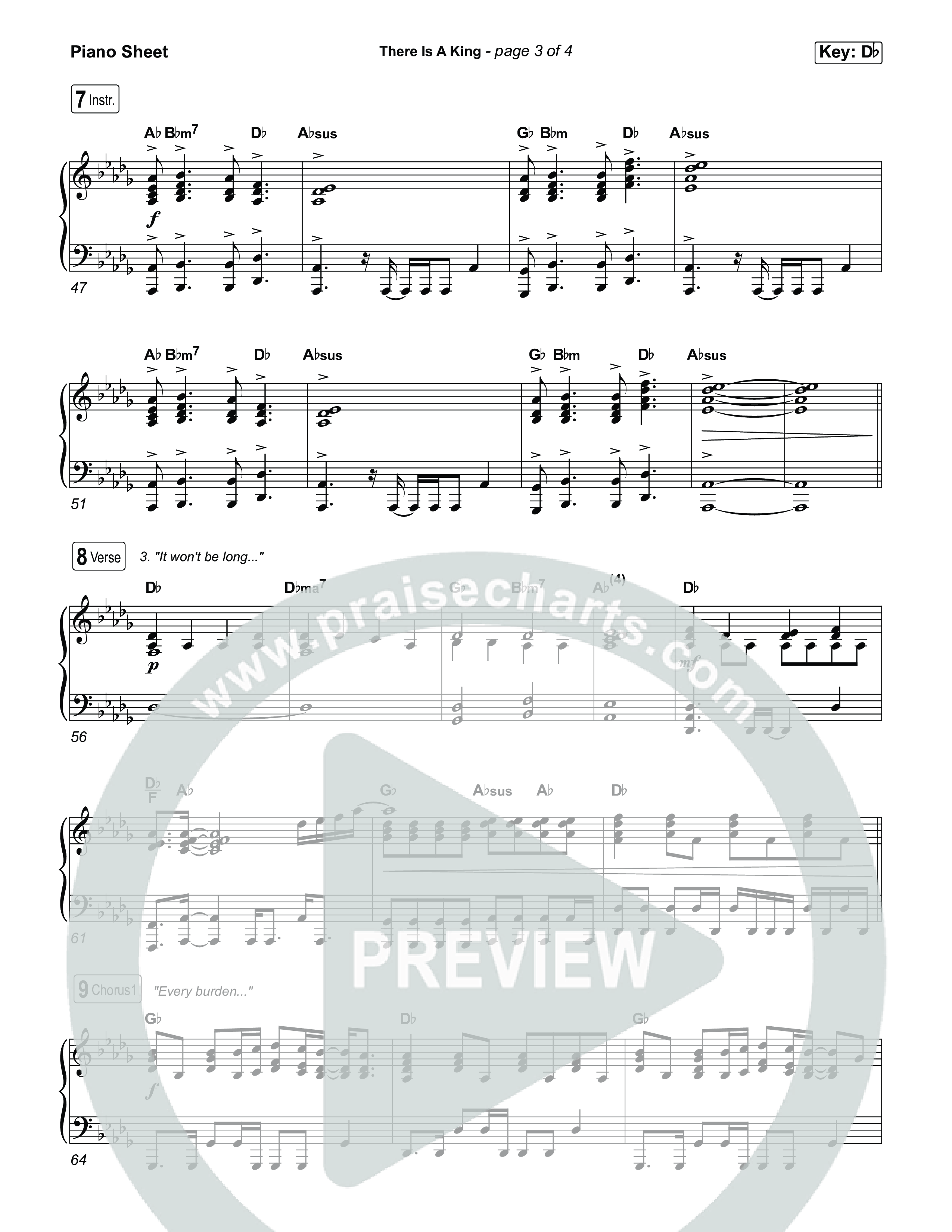 There Is A King (Choral/SATB) Piano Sheet (Travis Cottrell / Arr. Mason Brown)