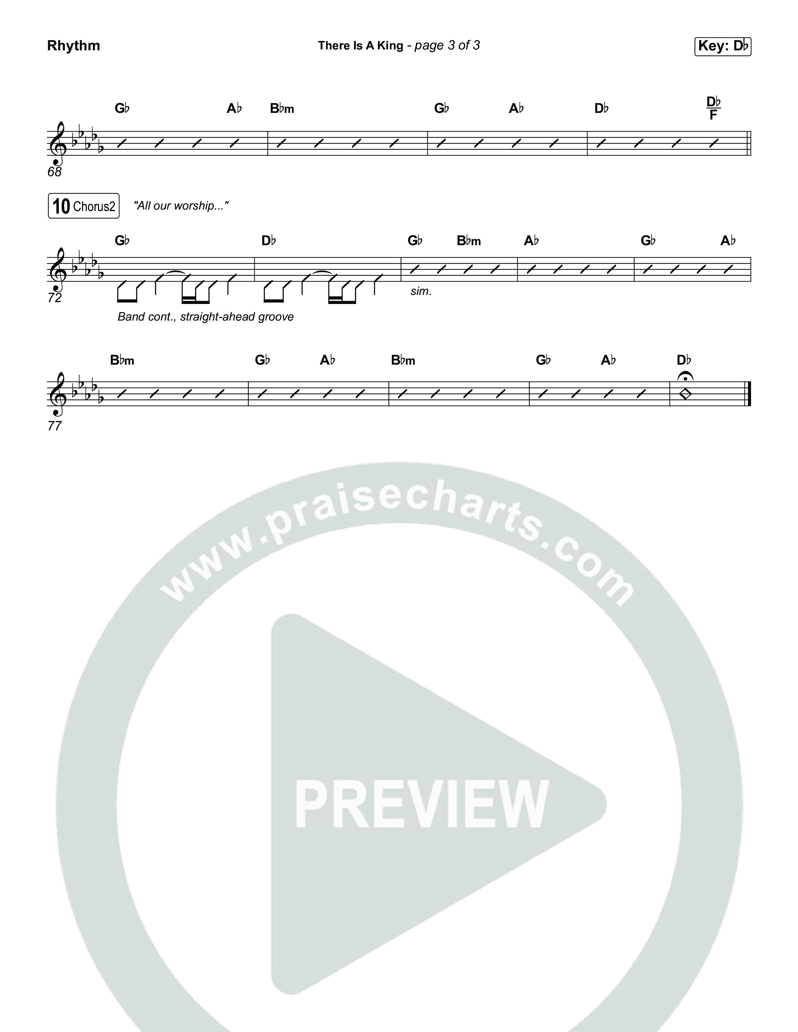There Is A King (Choral/SATB) Rhythm Chart (Travis Cottrell / Arr. Mason Brown)