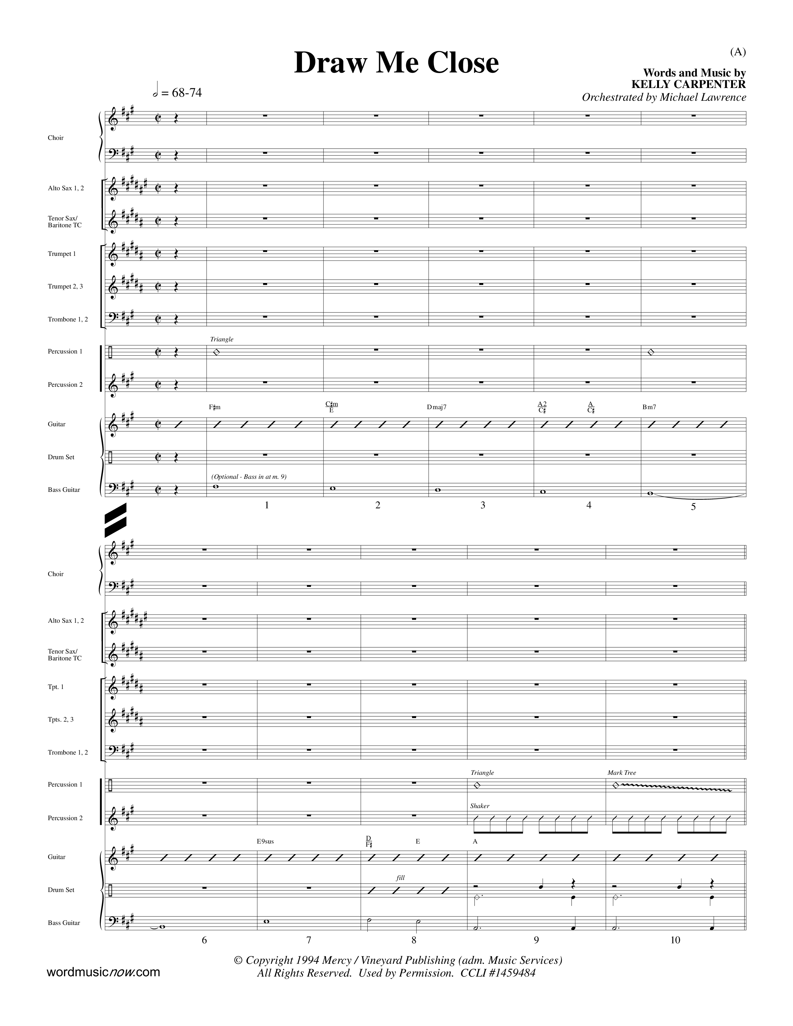 Draw Me Close (Choral Anthem SATB) Conductor's Score (Word Music Choral / Orch. Michael Lawrence)