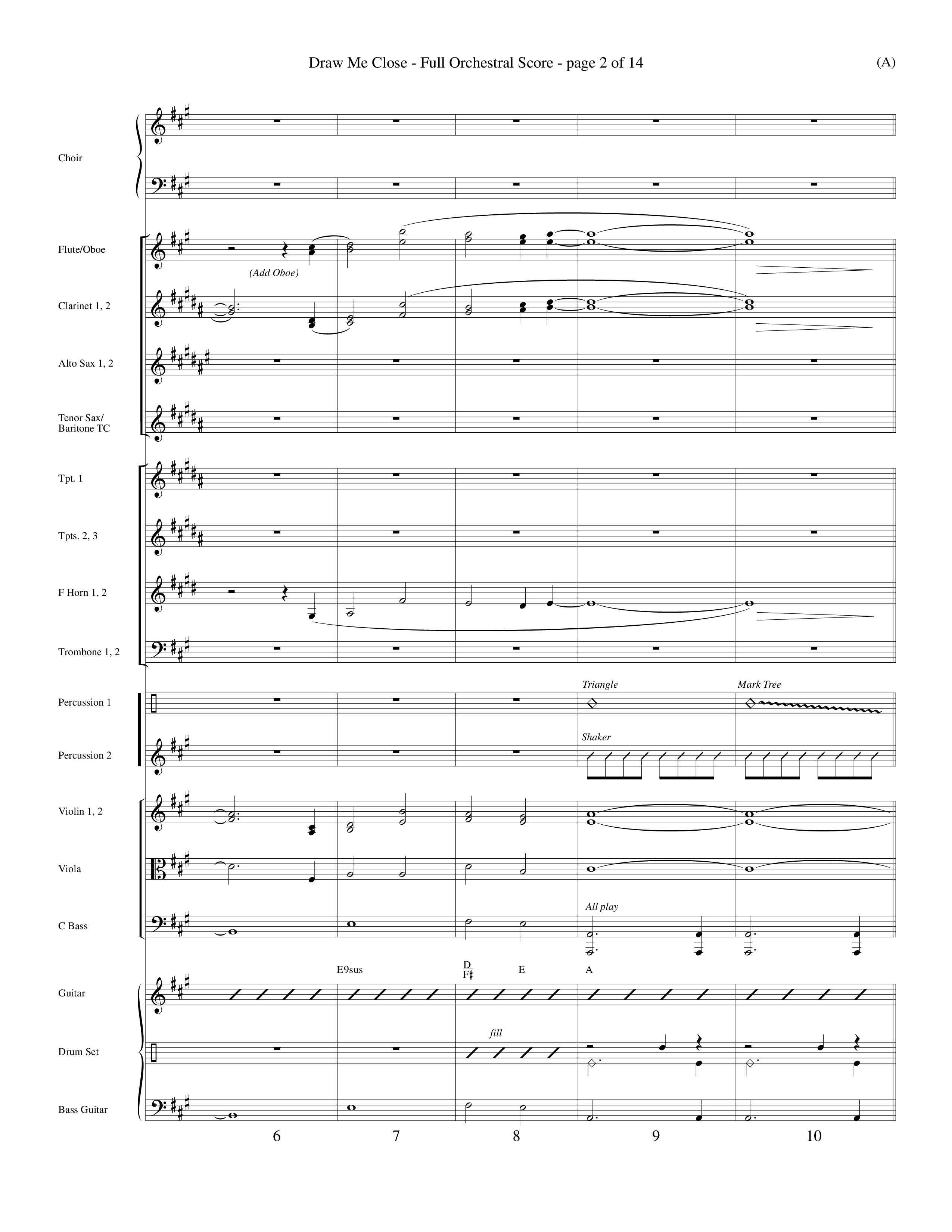 Draw Me Close (Choral Anthem SATB) Orchestration (Word Music Choral / Orch. Michael Lawrence)