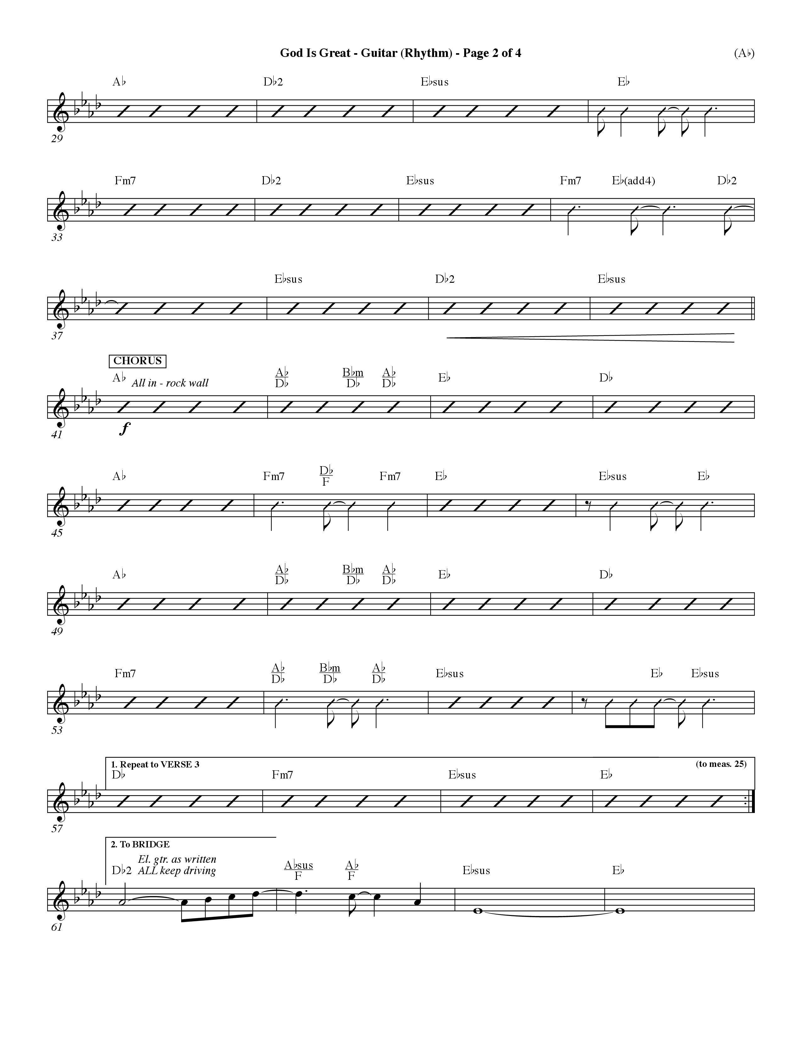 God Is Great (Choral Anthem SATB) Acoustic Guitar (Word Music Choral / Orch. Dave Williamson)