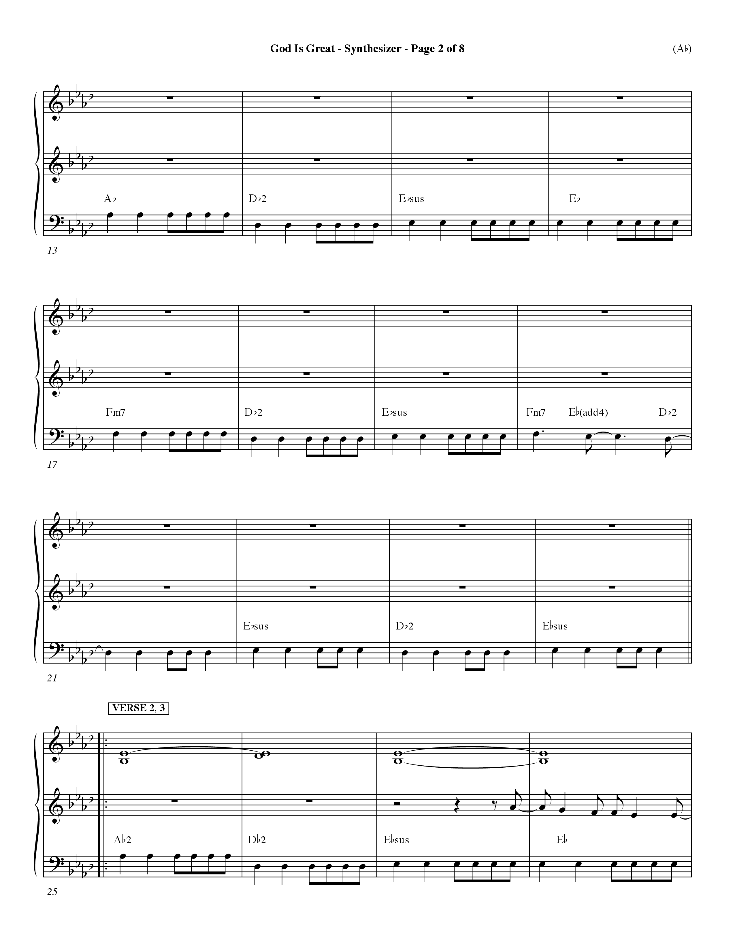 God Is Great (Choral Anthem SATB) Synth (Word Music Choral / Orch. Dave Williamson)