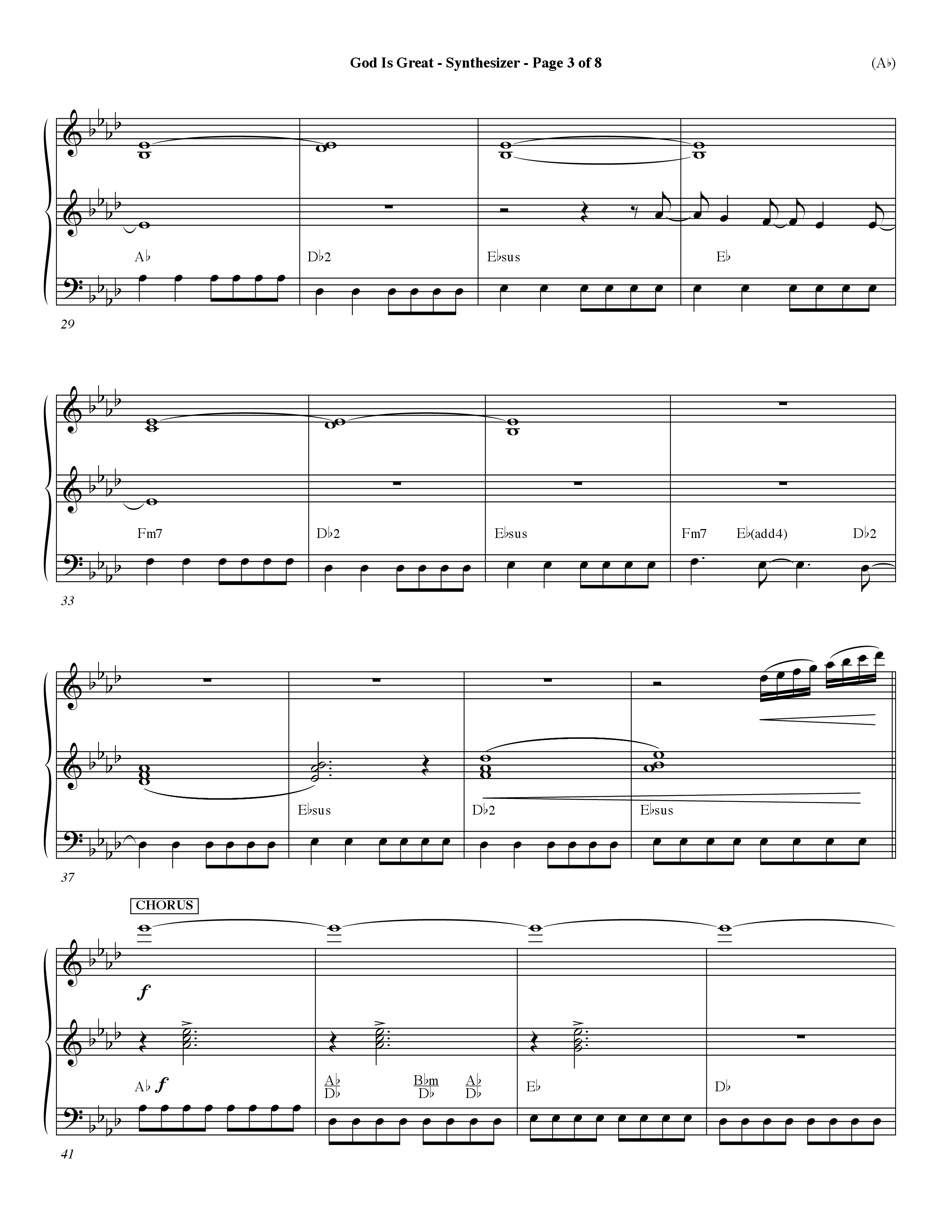 God Is Great (Choral Anthem SATB) Synth (Word Music Choral / Orch. Dave Williamson)