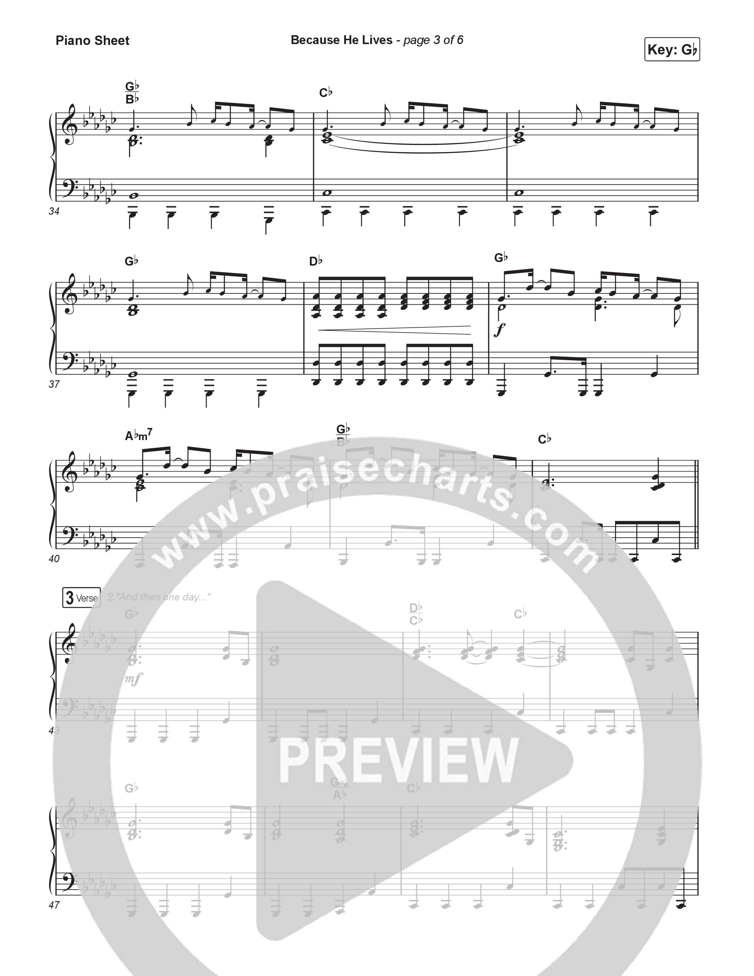 Because He Lives (Sing It Now) Piano Sheet (Rock Springs Worship / Arr. Luke Gambill)