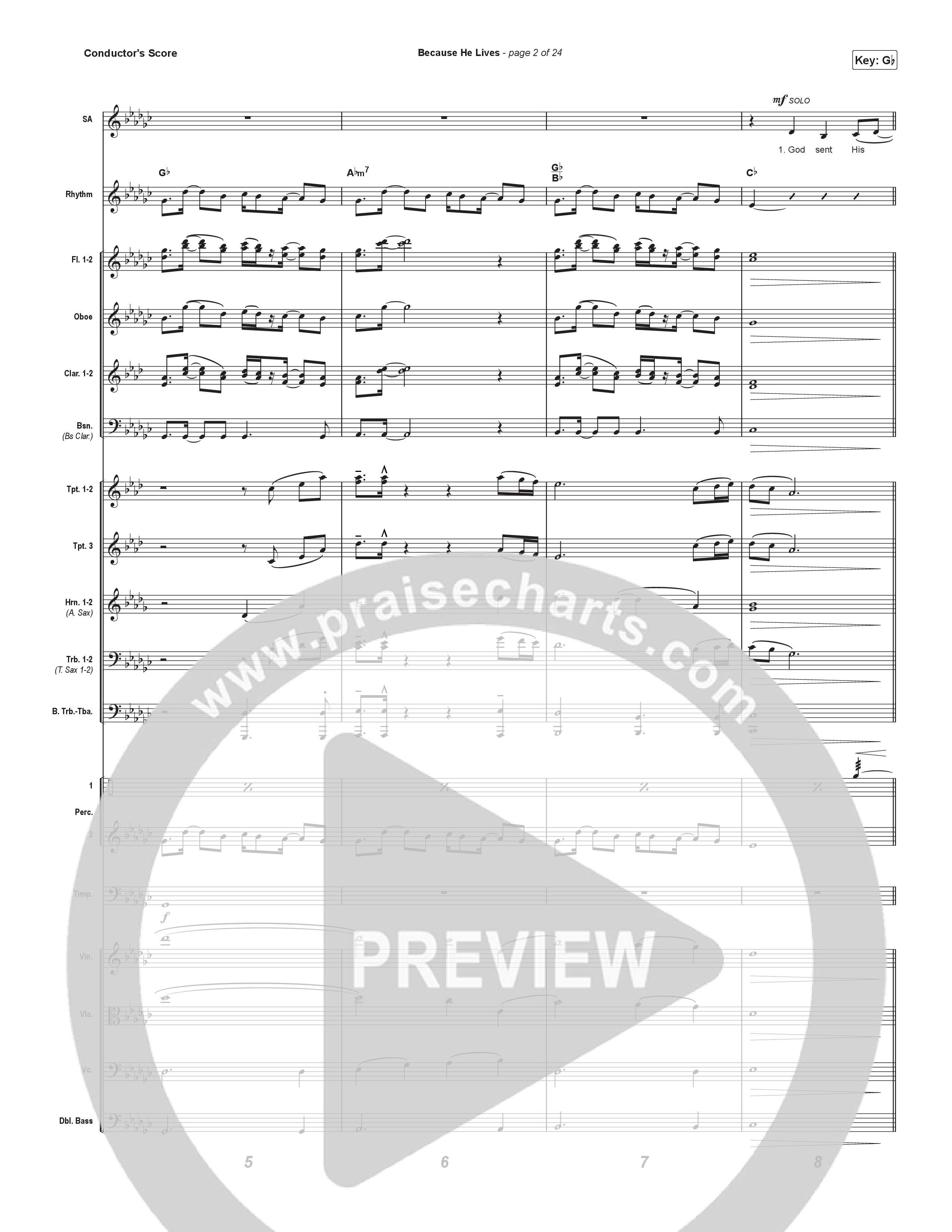 Because He Lives (Worship Choir/SAB) Orchestration (No Vocals) (Rock Springs Worship / Arr. Luke Gambill)