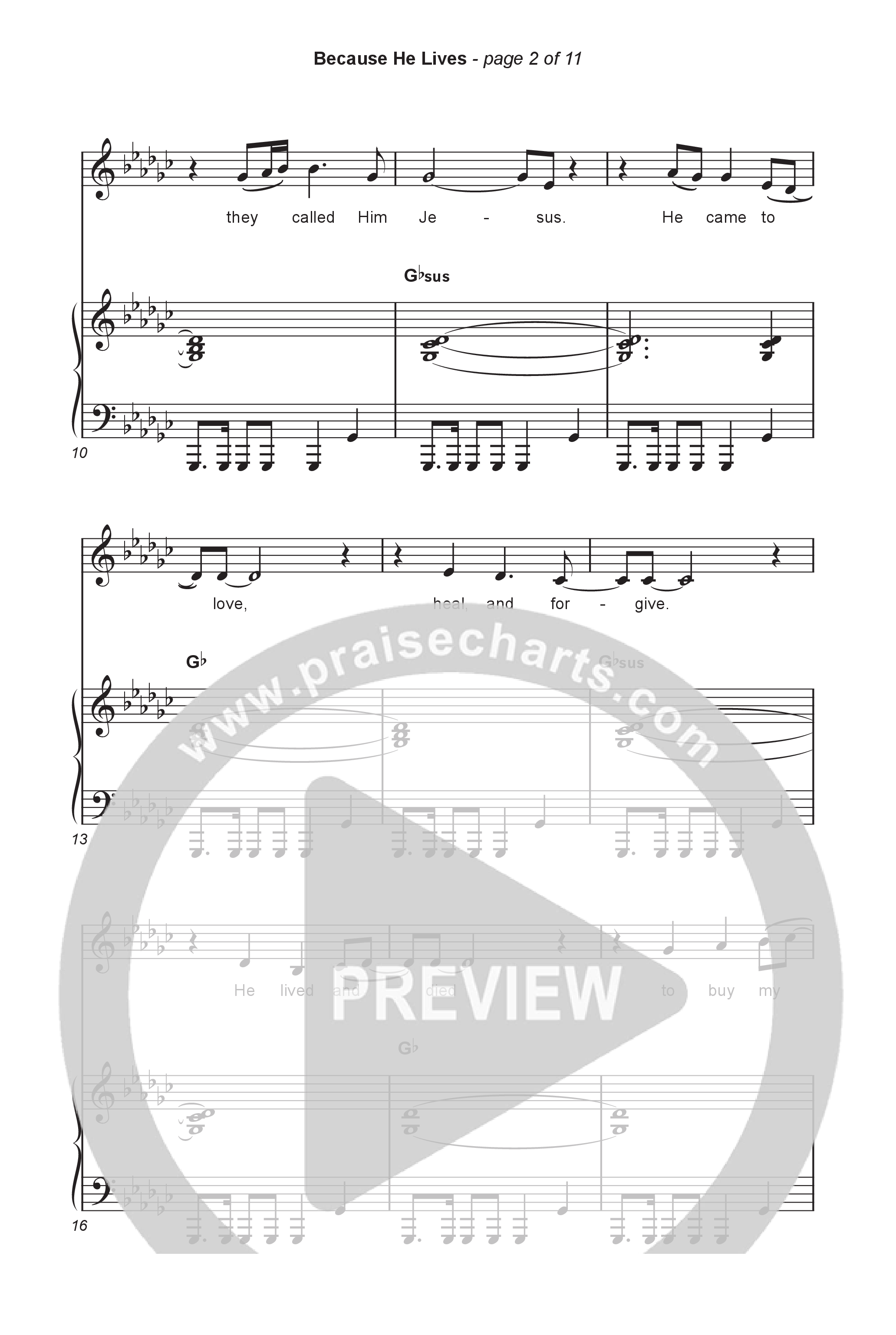 Because He Lives (Worship Choir/SAB) Octavo (SAB & Pno) (Rock Springs Worship / Arr. Luke Gambill)