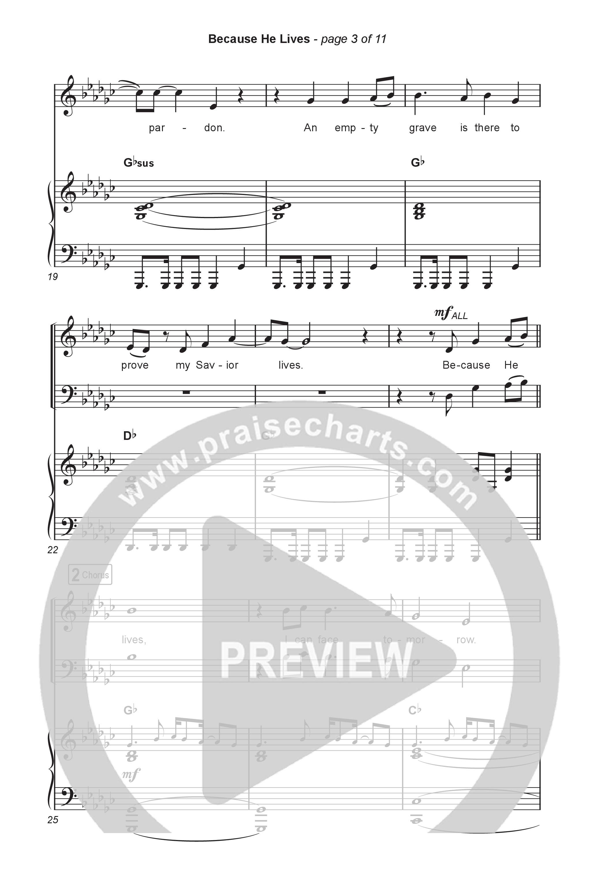 Because He Lives (Worship Choir/SAB) Octavo (SAB & Pno) (Rock Springs Worship / Arr. Luke Gambill)