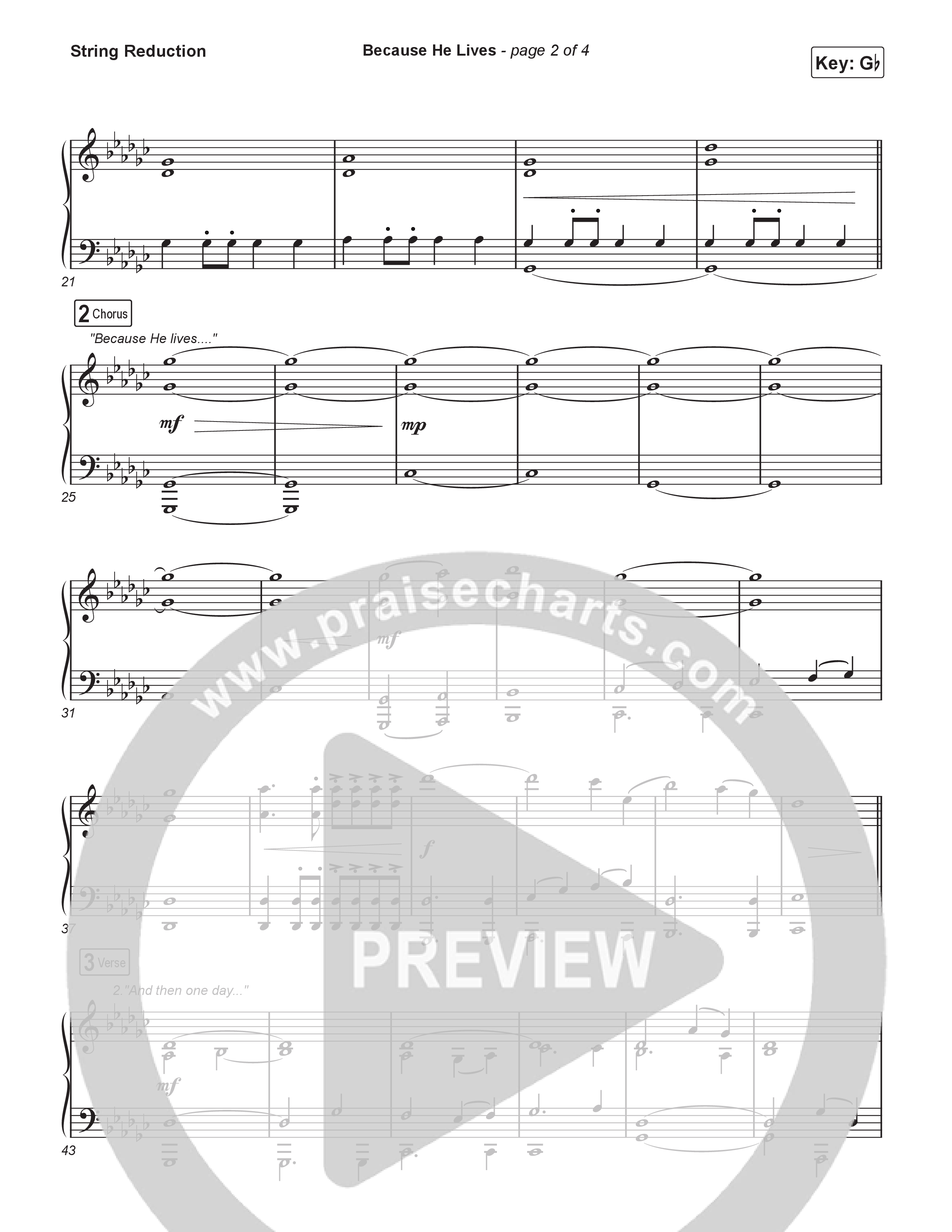 Because He Lives (Worship Choir/SAB) String Reduction (Rock Springs Worship / Arr. Luke Gambill)