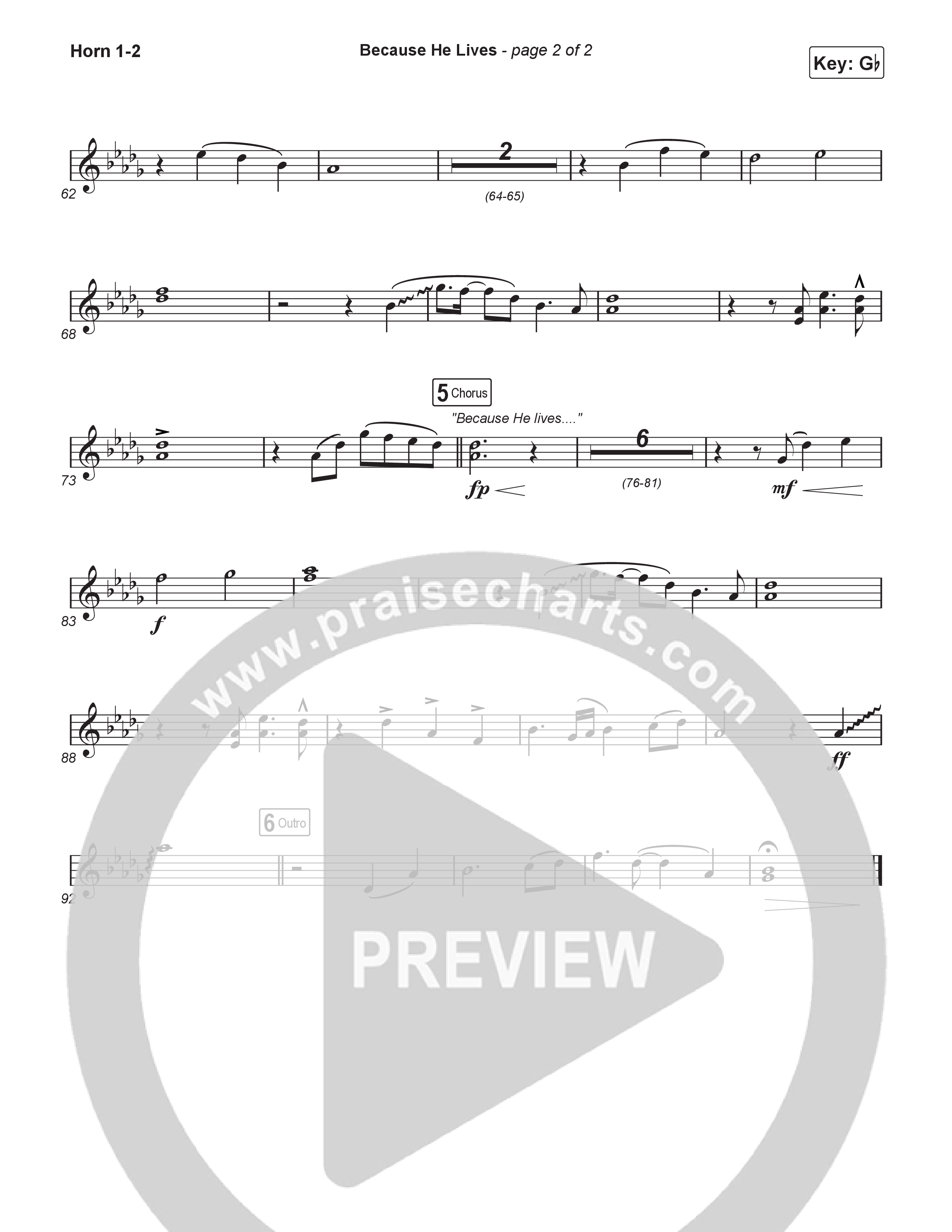 Because He Lives (Unison/2-Part) Brass Pack (Rock Springs Worship / Arr. Luke Gambill)